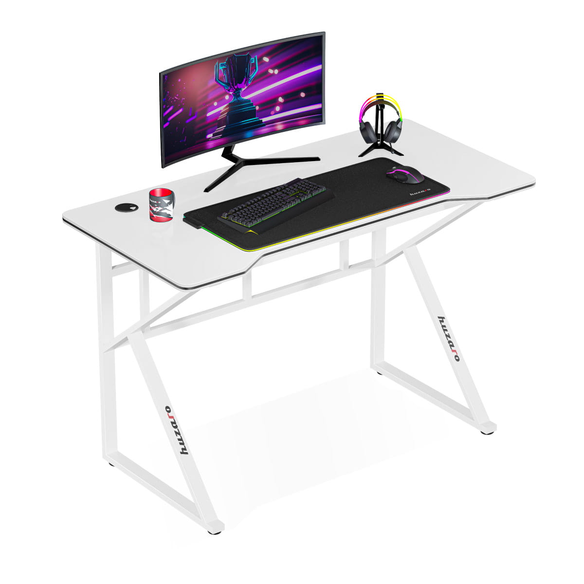 Scrivania da gaming Huzaro Hero 1.6 White 120 cm