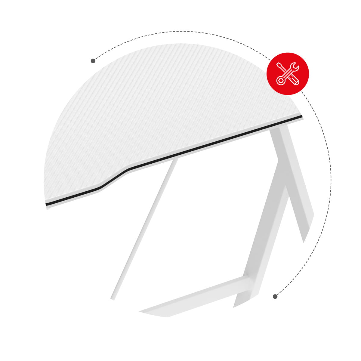 Scrivania da gaming Huzaro Hero 1.4 White 100 cm