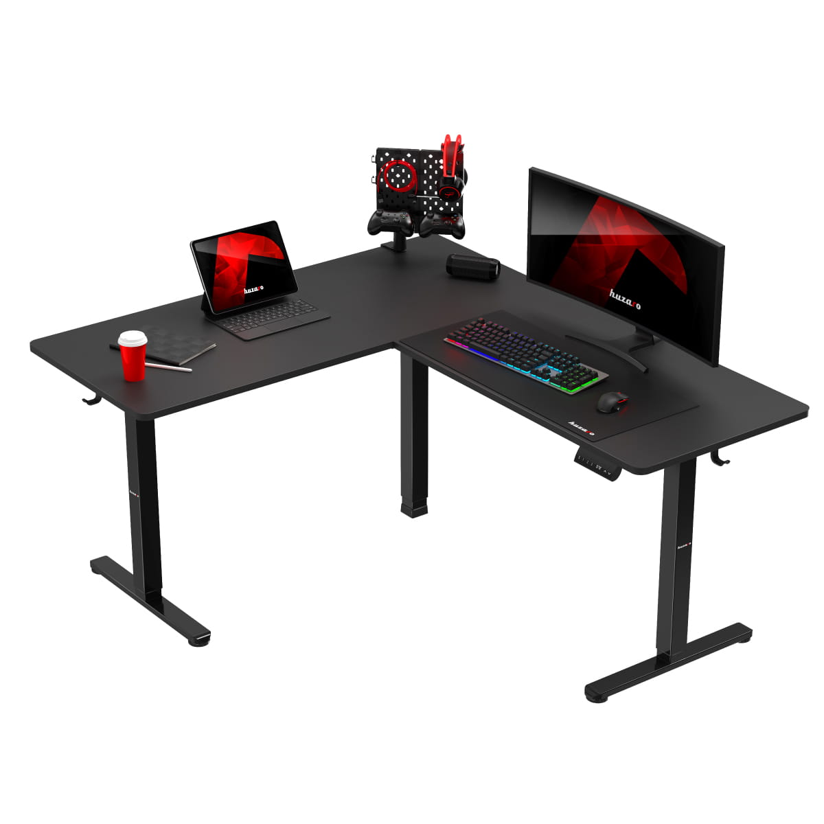 Scrivania angolare elettrica Huzaro Hero 9.5 da 160 cm