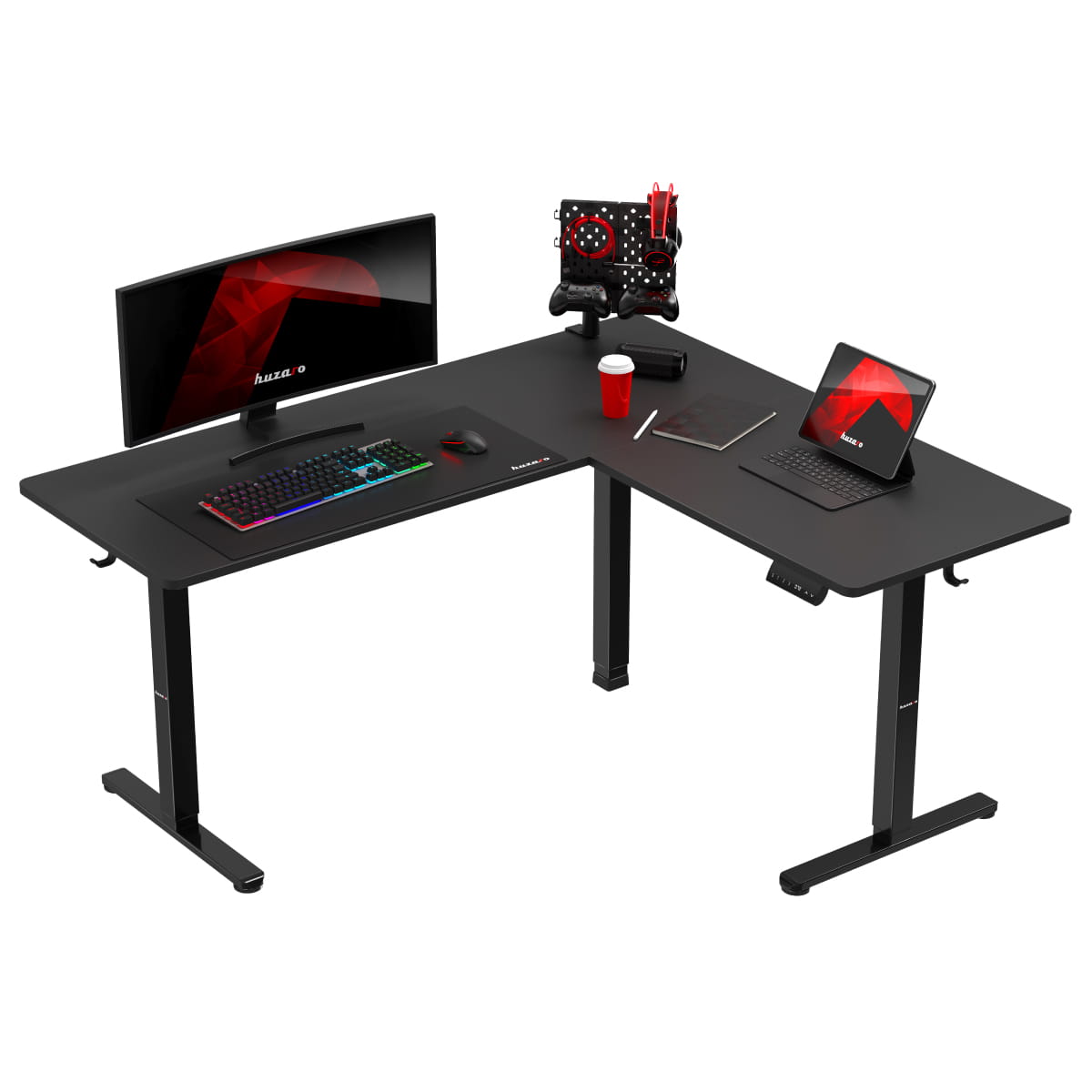 Scrivania angolare elettrica Huzaro Hero 9.5 da 160 cm