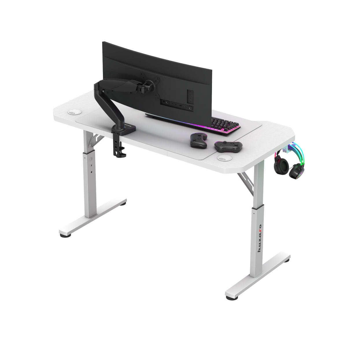 Scrivania da gaming Huzaro Hero 2.6 White 120 cm