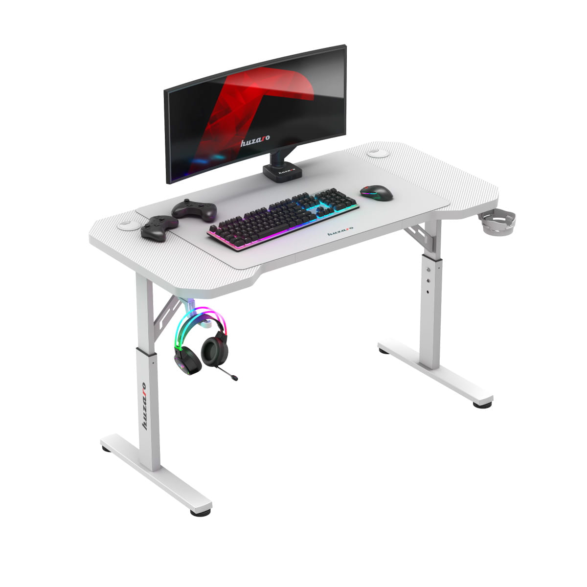 Scrivania da gaming Huzaro Hero 2.6 White 120 cm