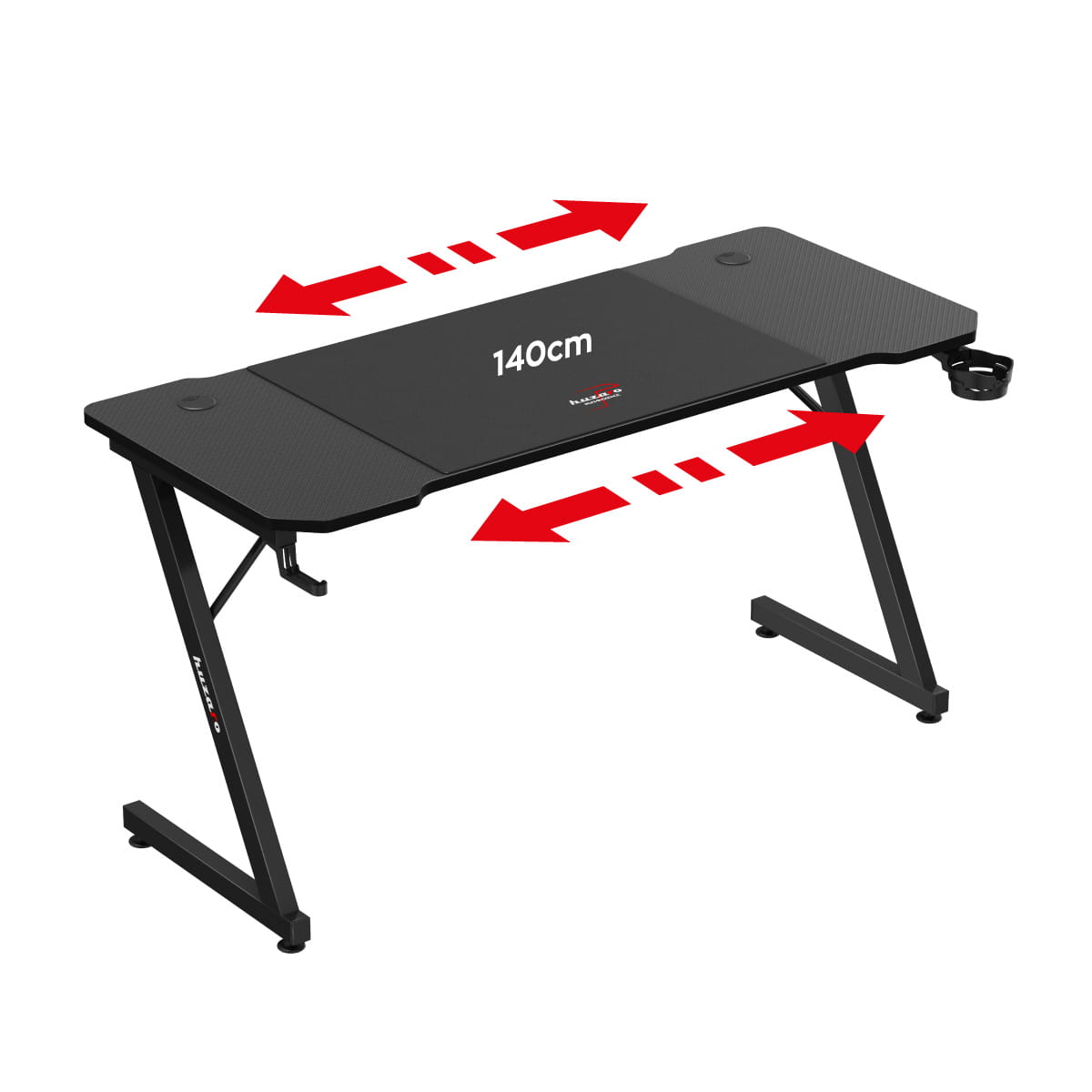 Scrivania da gaming Huzaro Hero 3.3 Black 140 cm