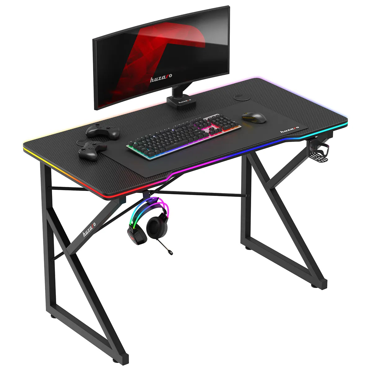 Scrivania da gaming Huzaro Hero 1.7 RGB Black 120 cm