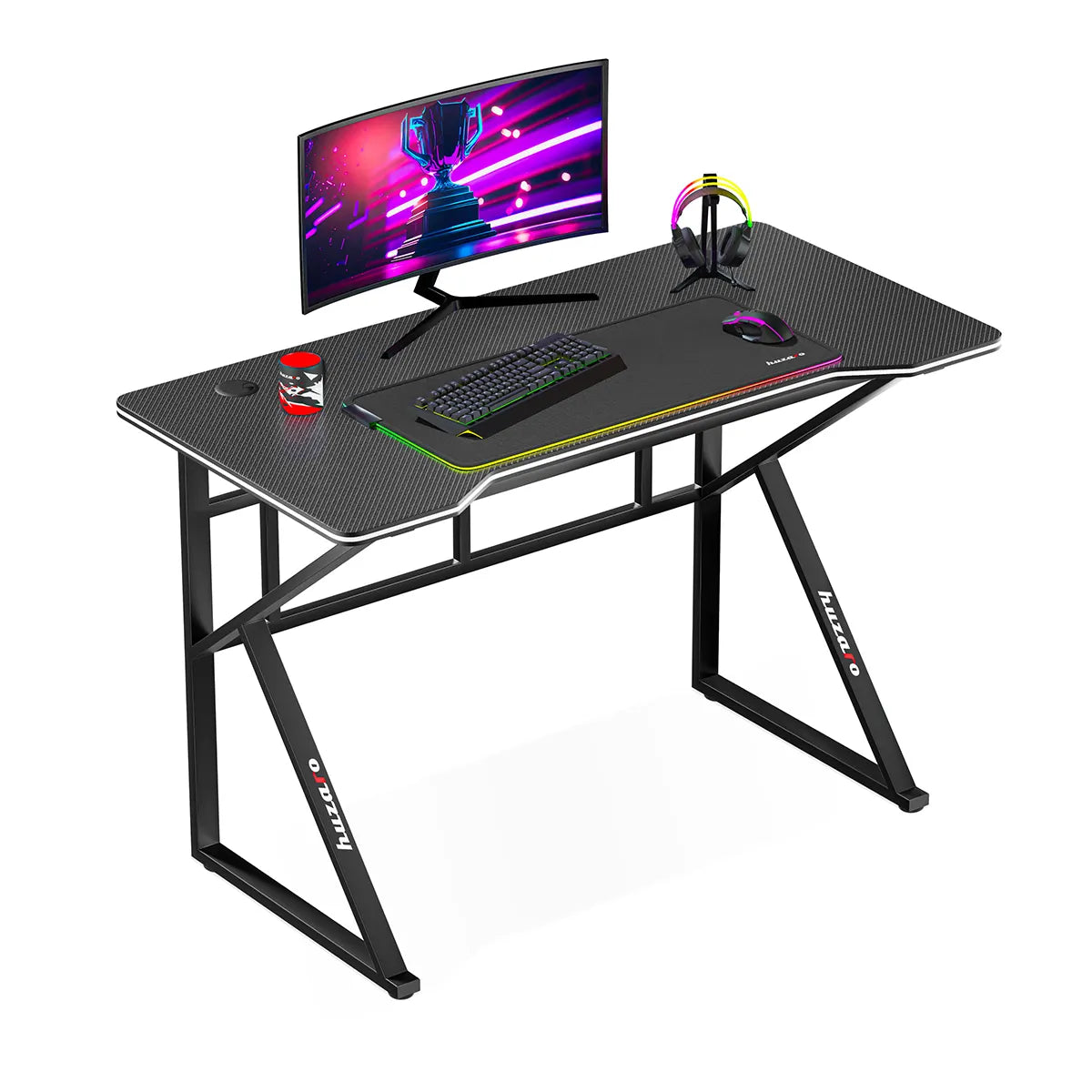 Scrivania da gaming Huzaro Hero 1.6 Black 120 cm