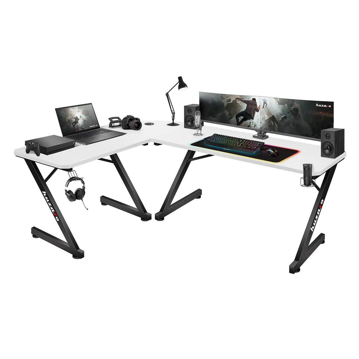 Scrivania da gaming Huzaro Hero 7.0 White 154 cm