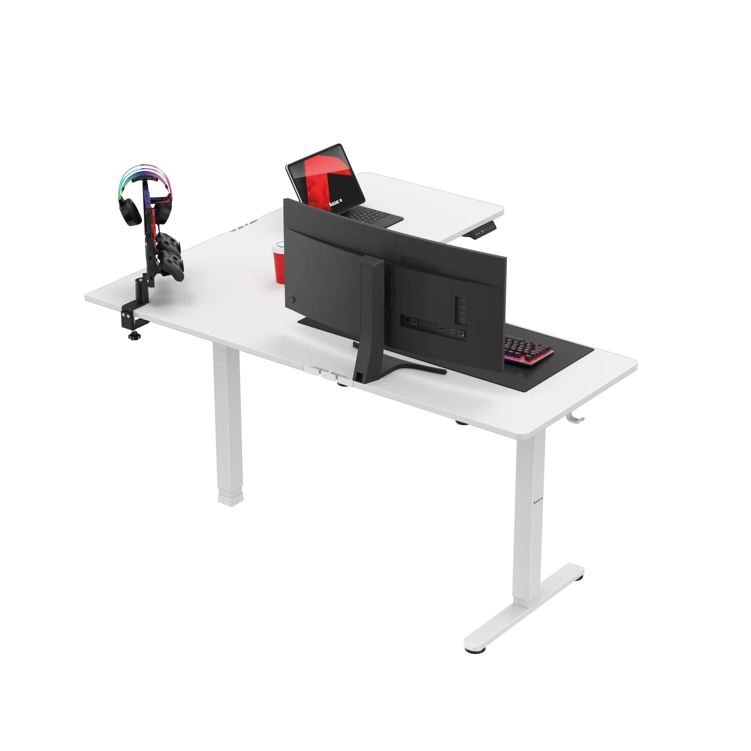 Scrivania angolare elettrica Huzaro Hero 9.5 White 160 cm