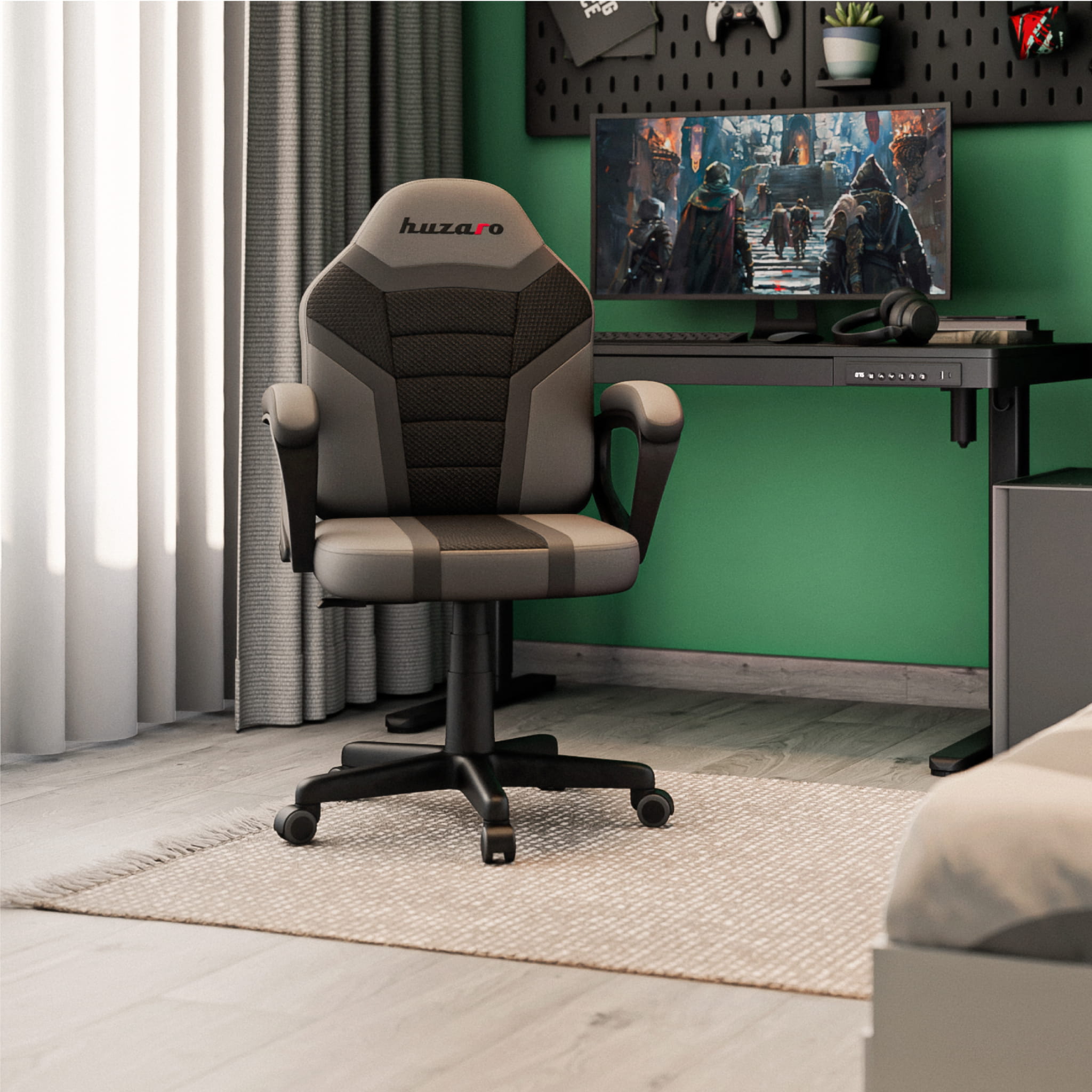 Poltrona da gaming per bambini HUZARO RANGER 1.0 Grey Mesh