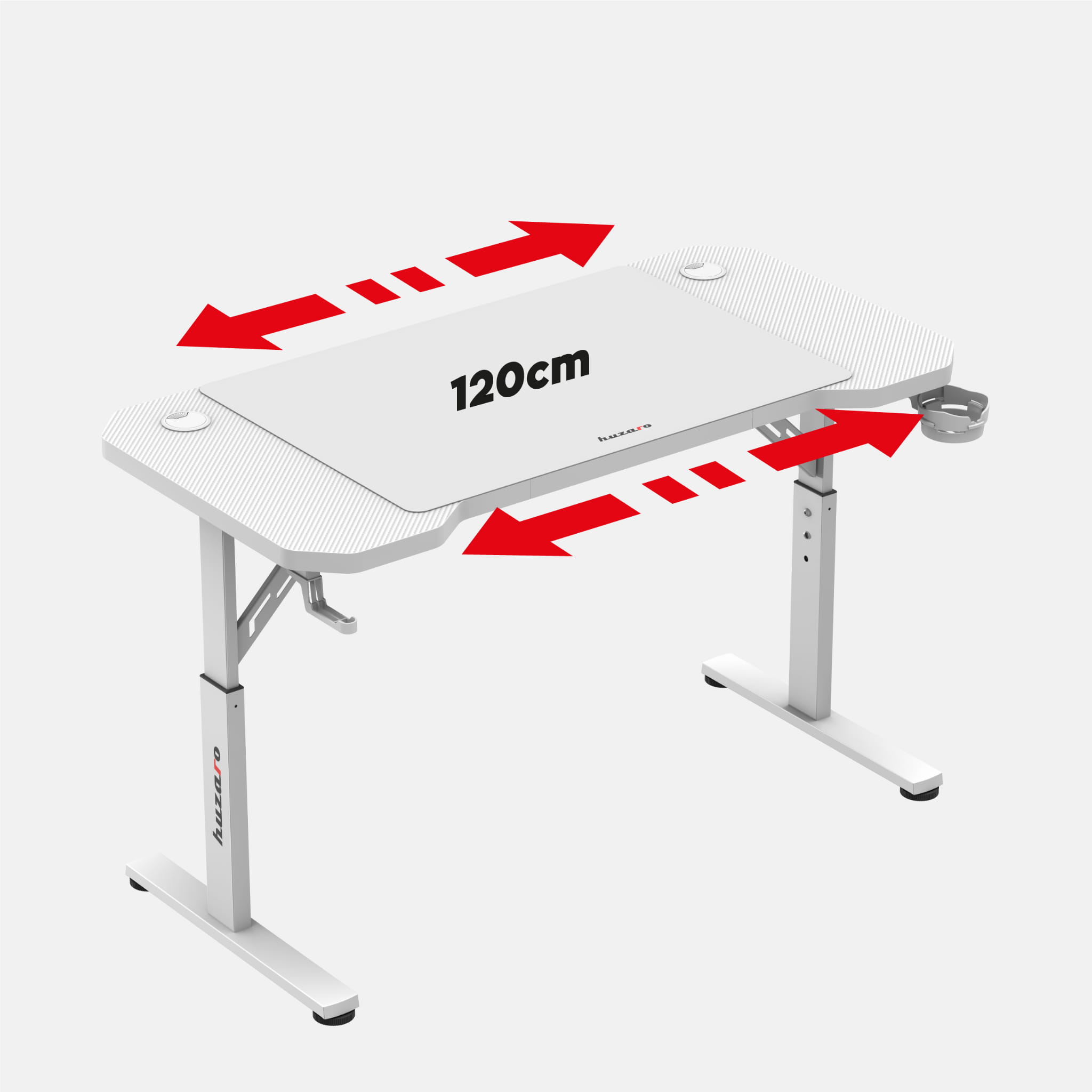 Scrivania da gaming Huzaro Hero 2.6 White 120 cm