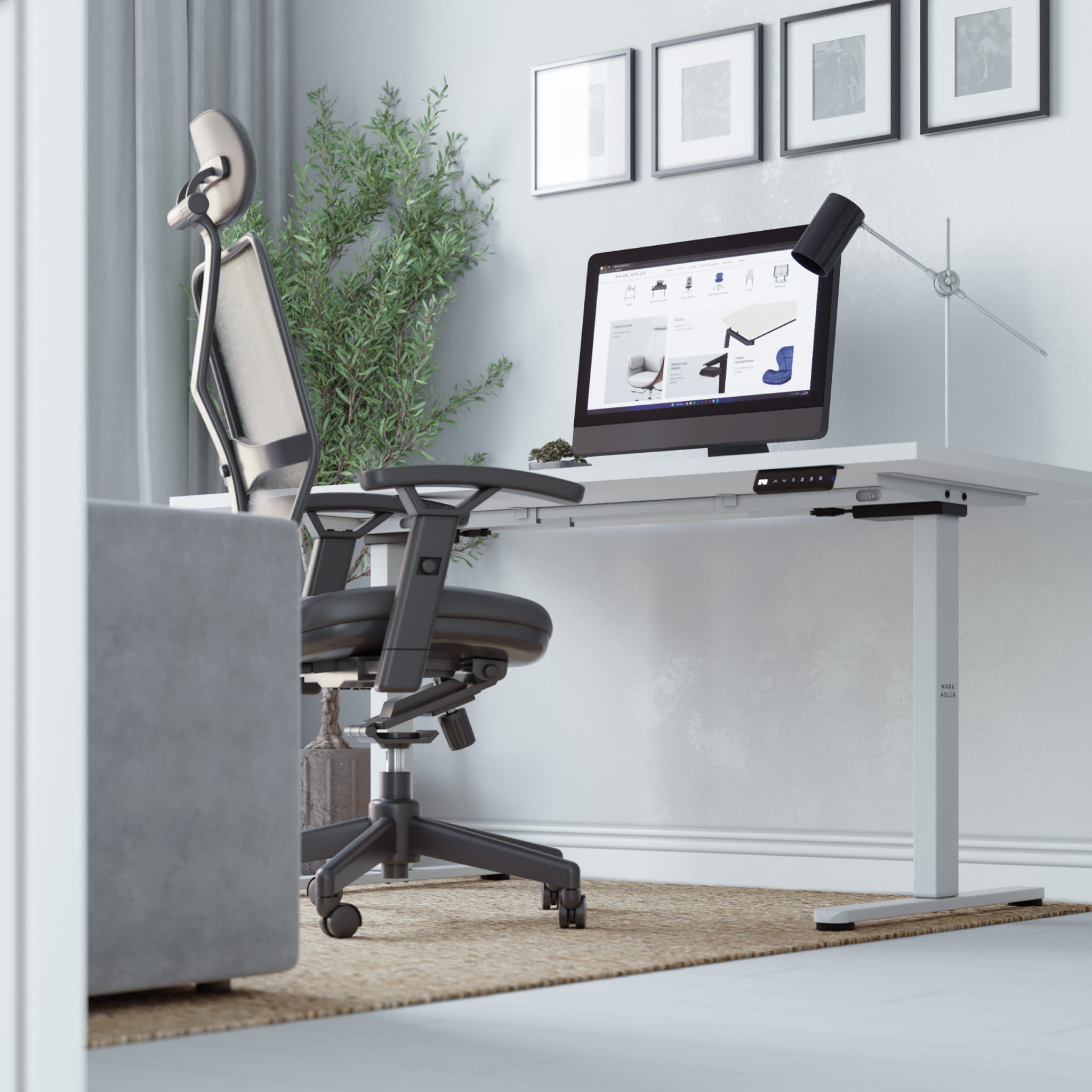 Scrivania elettrica a due motori Mark Adler Xeno 4.5 White