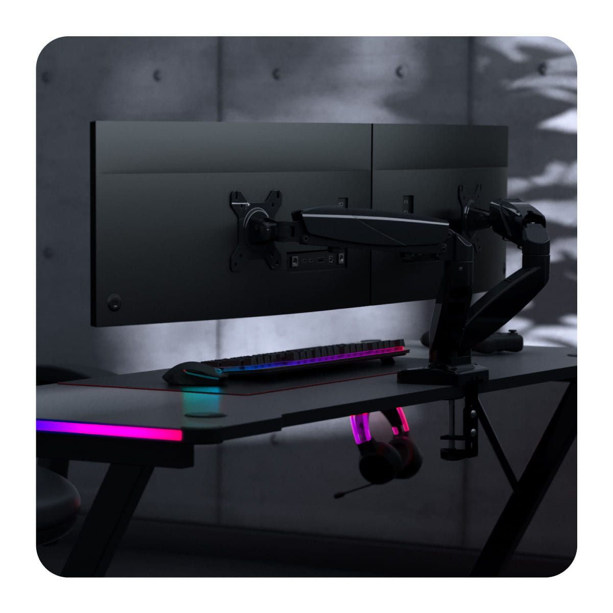 Supporto girevole  Huzaro Motion 2.2  per due monitor