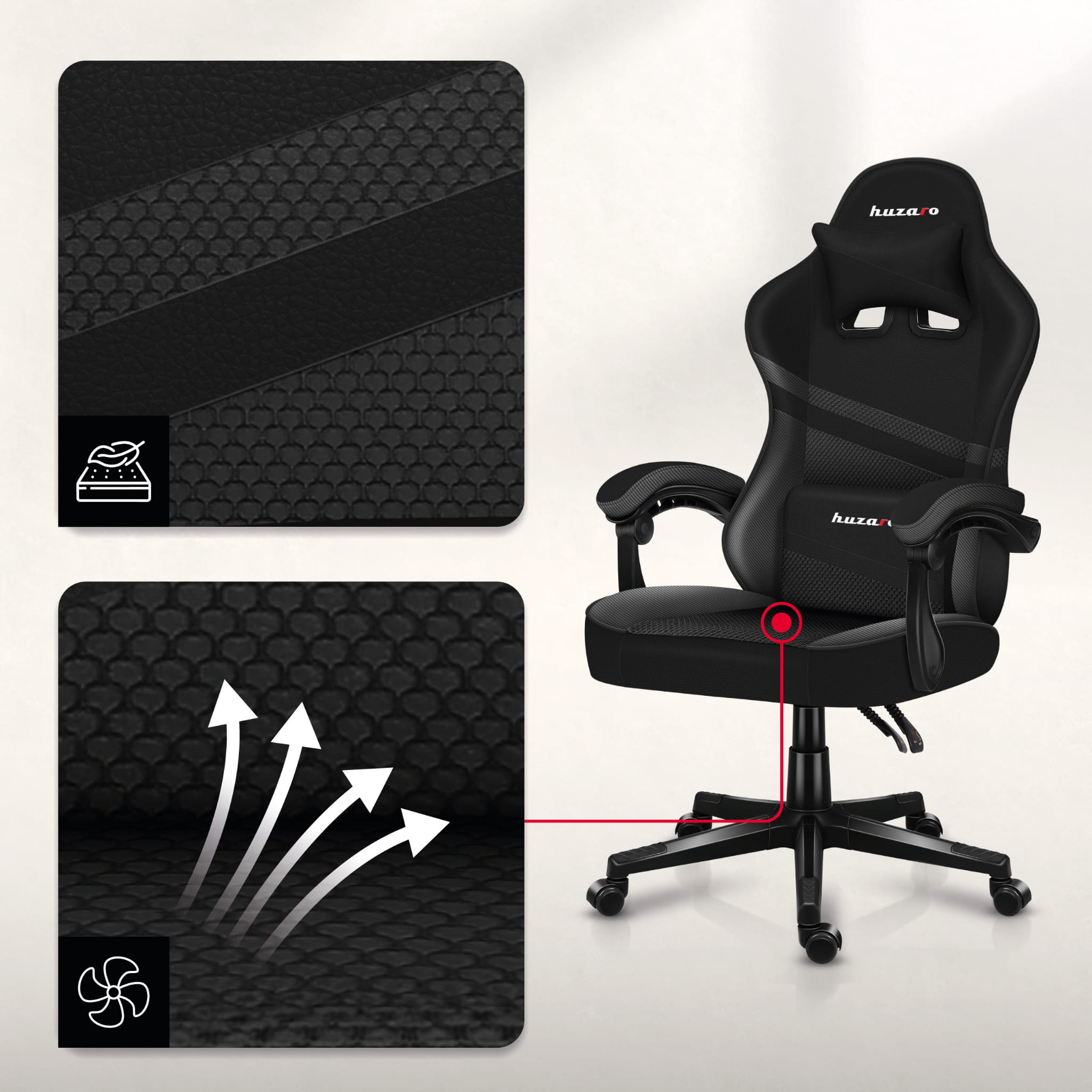 Poltrona da gaming HUZARO FORCE 4.4 Carbon