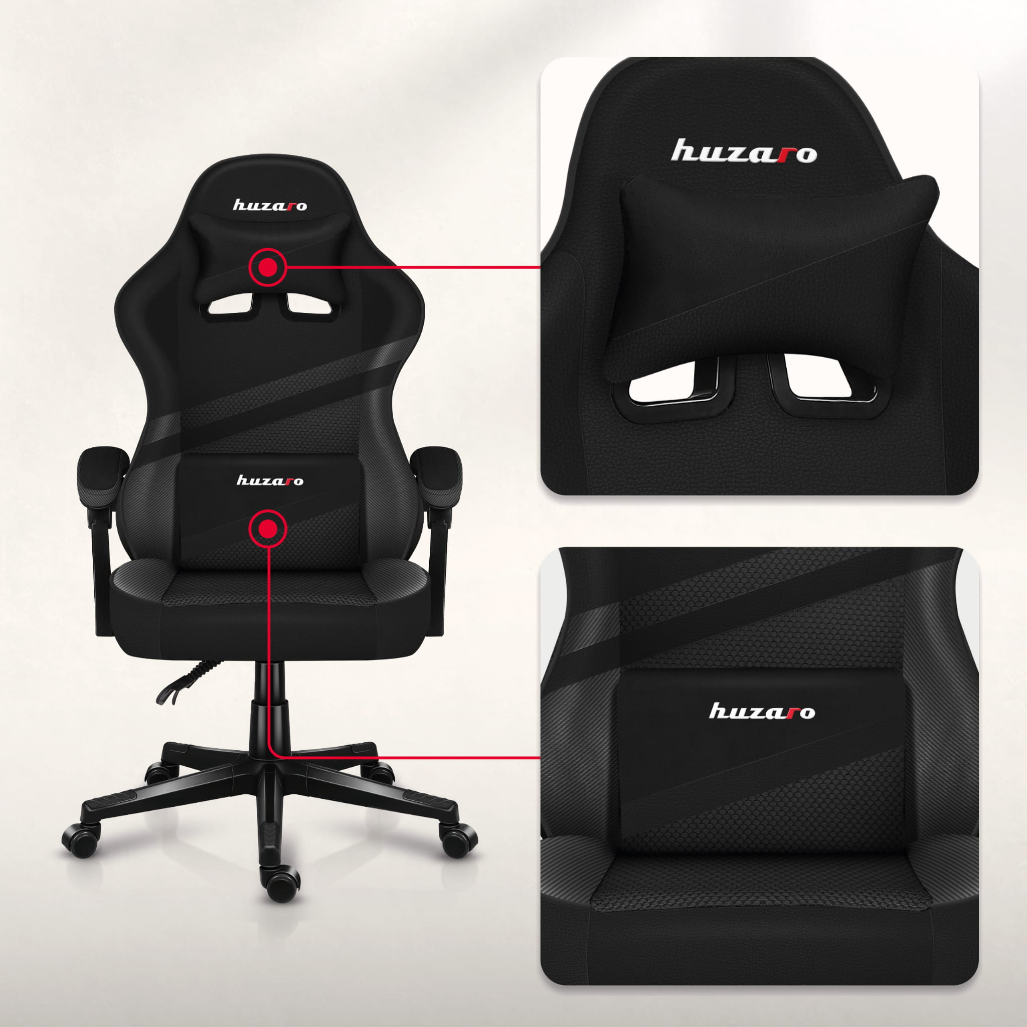 Poltrona da gaming HUZARO FORCE 4.4 Carbon