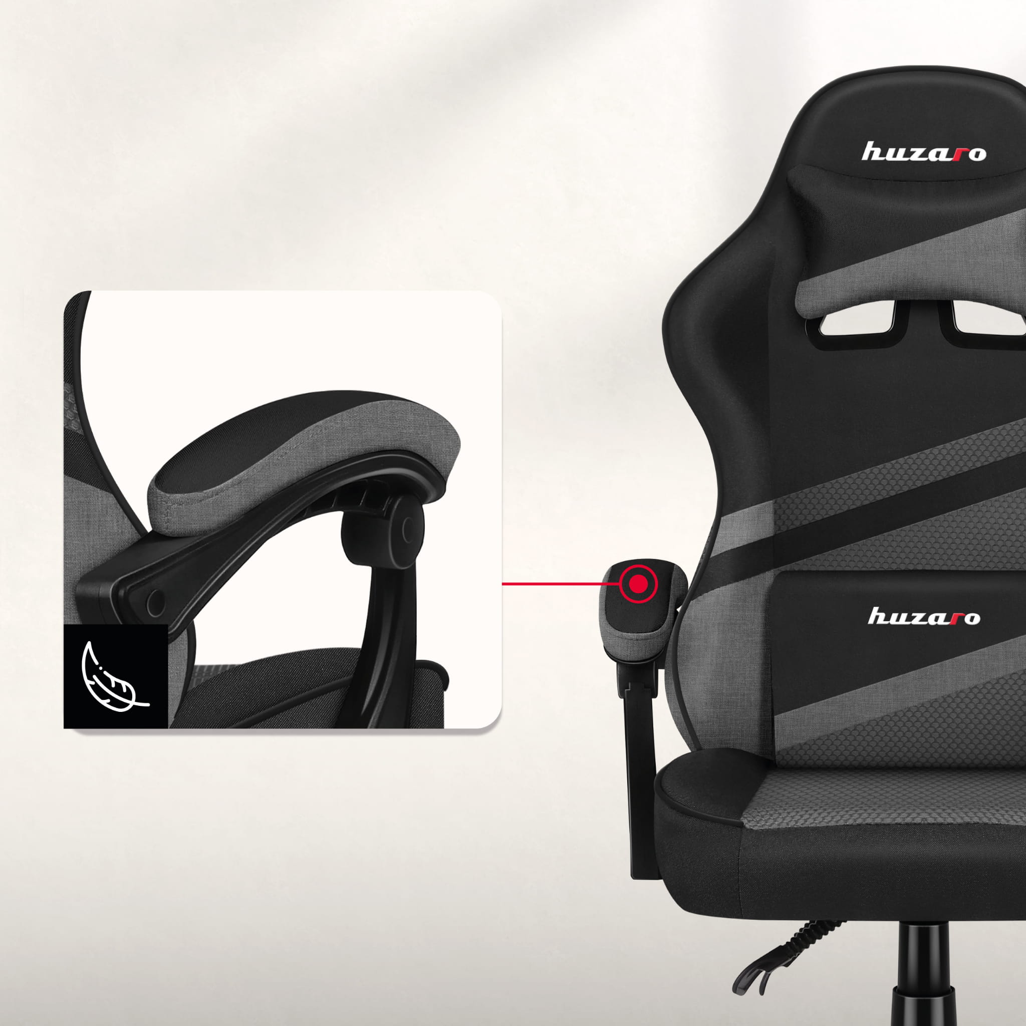 Poltrona da gaming HUZARO FORCE 4.4 Grey Mesh