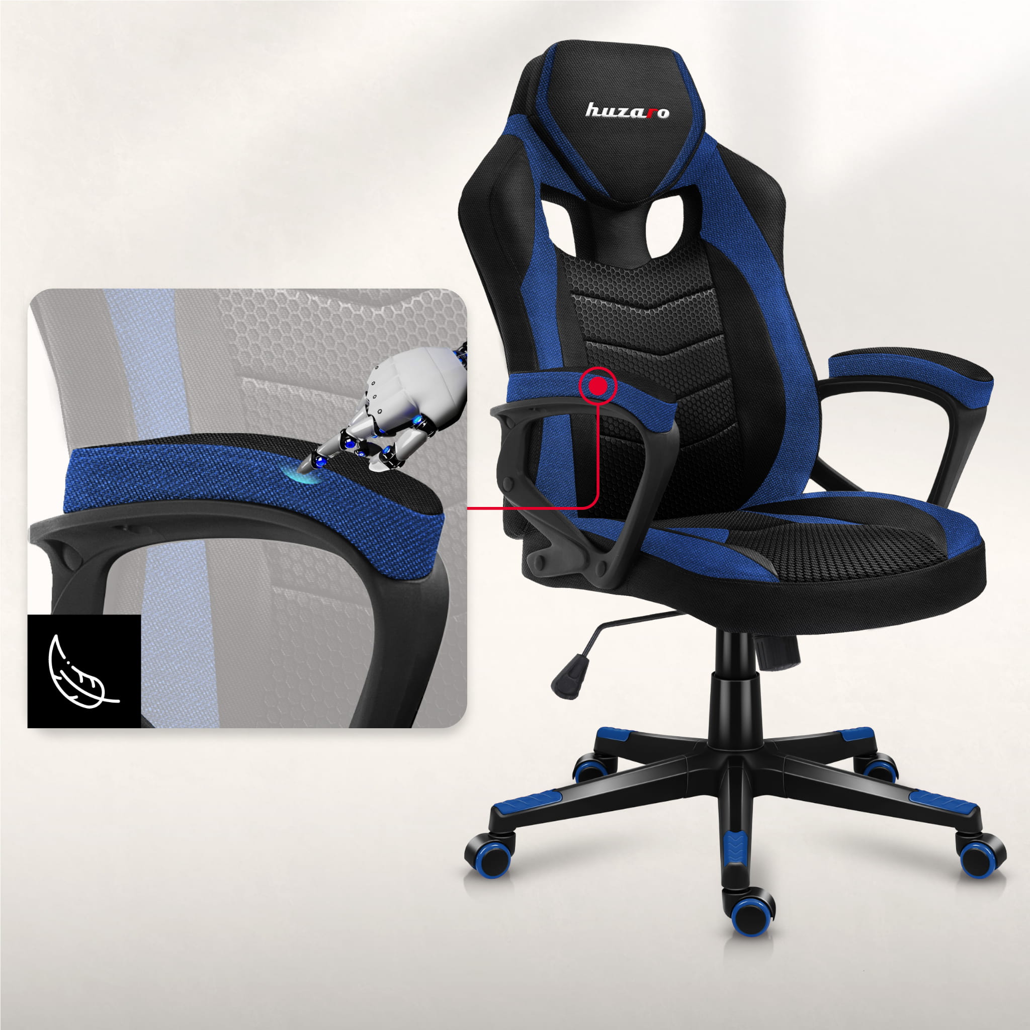 Poltrona da gaming HUZARO FORCE 2.5 Blue Mesh