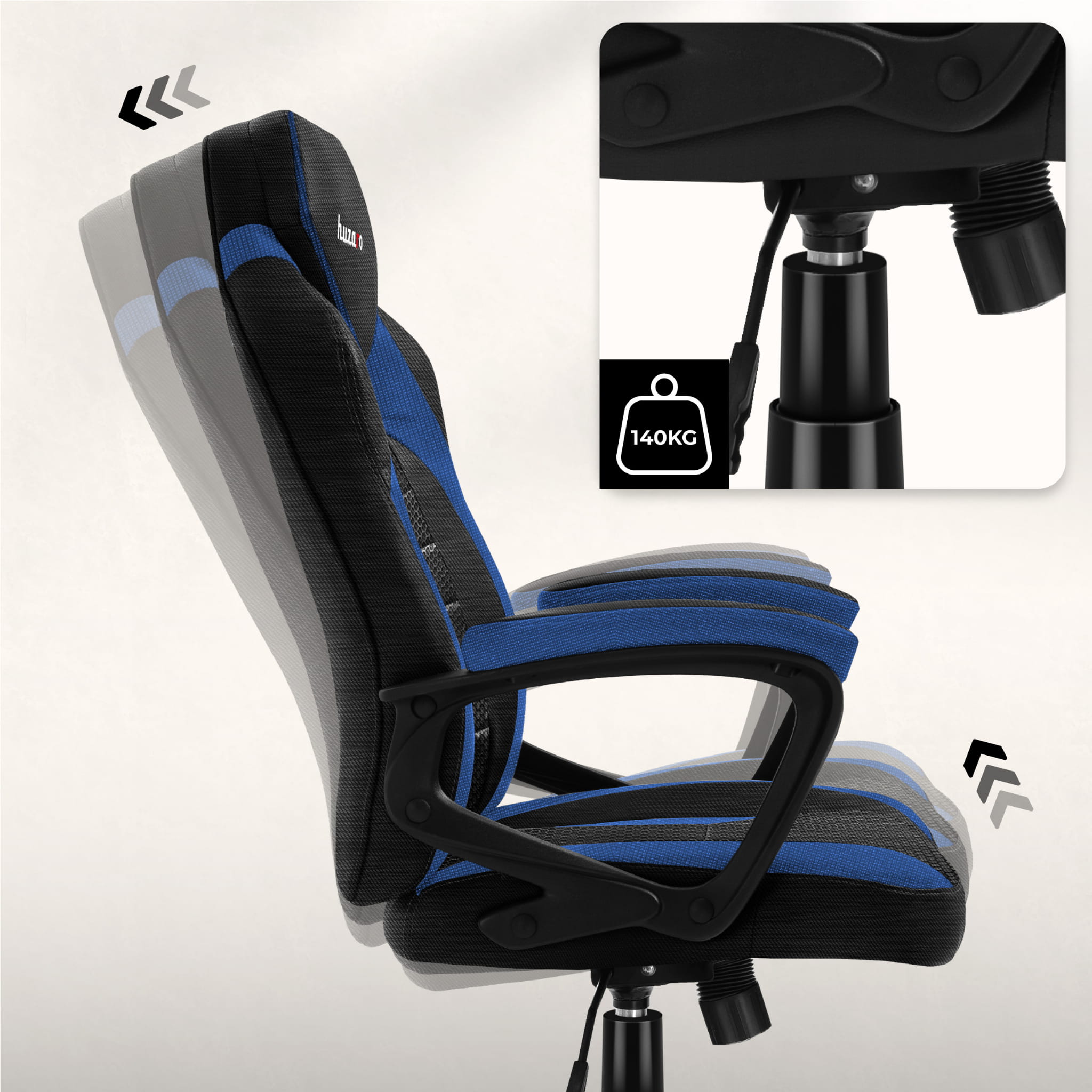 Poltrona da gaming HUZARO FORCE 2.5 Blue Mesh
