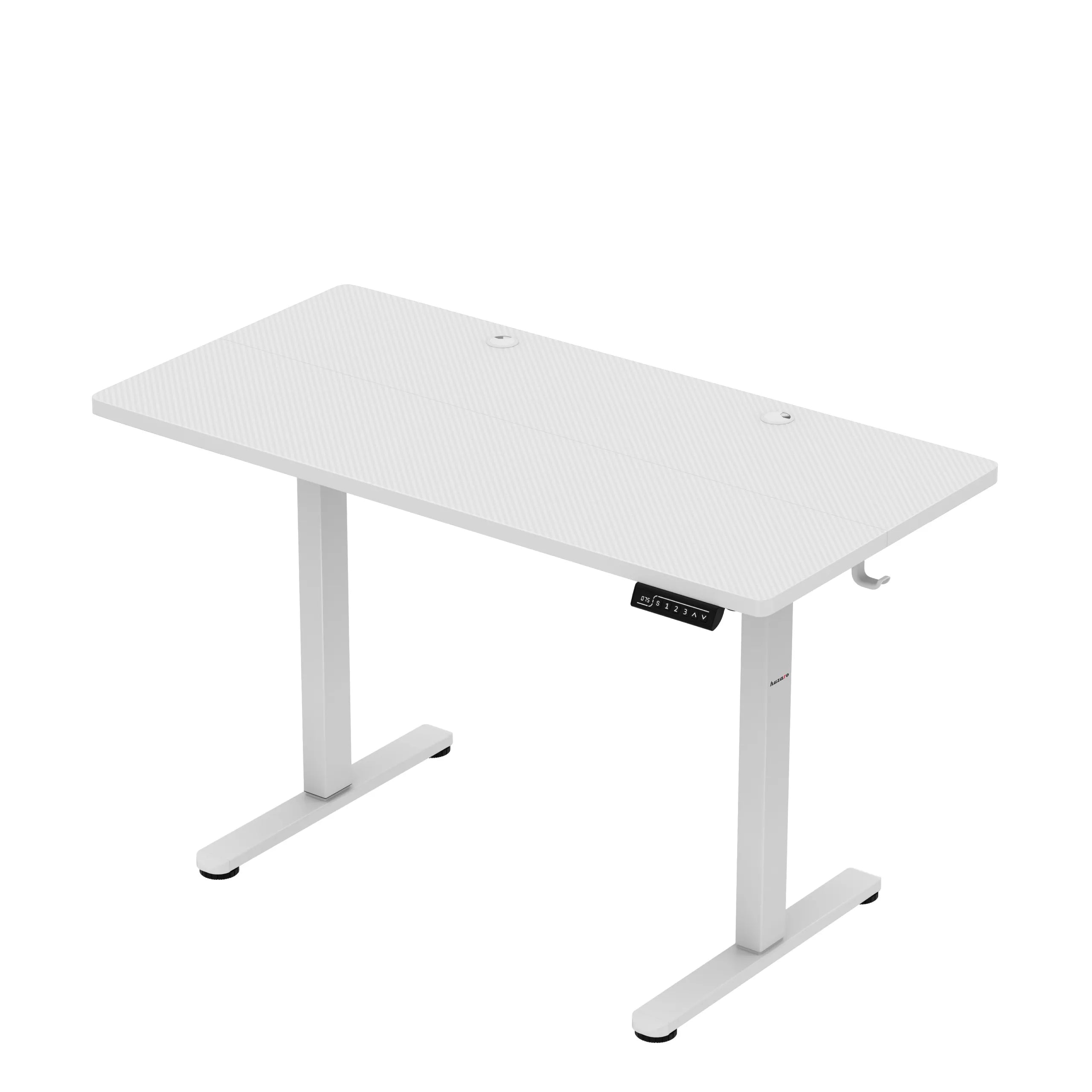 Scrivania da gaming regolabile elettricamente Huzaro Hero 8.1 White 120 cm