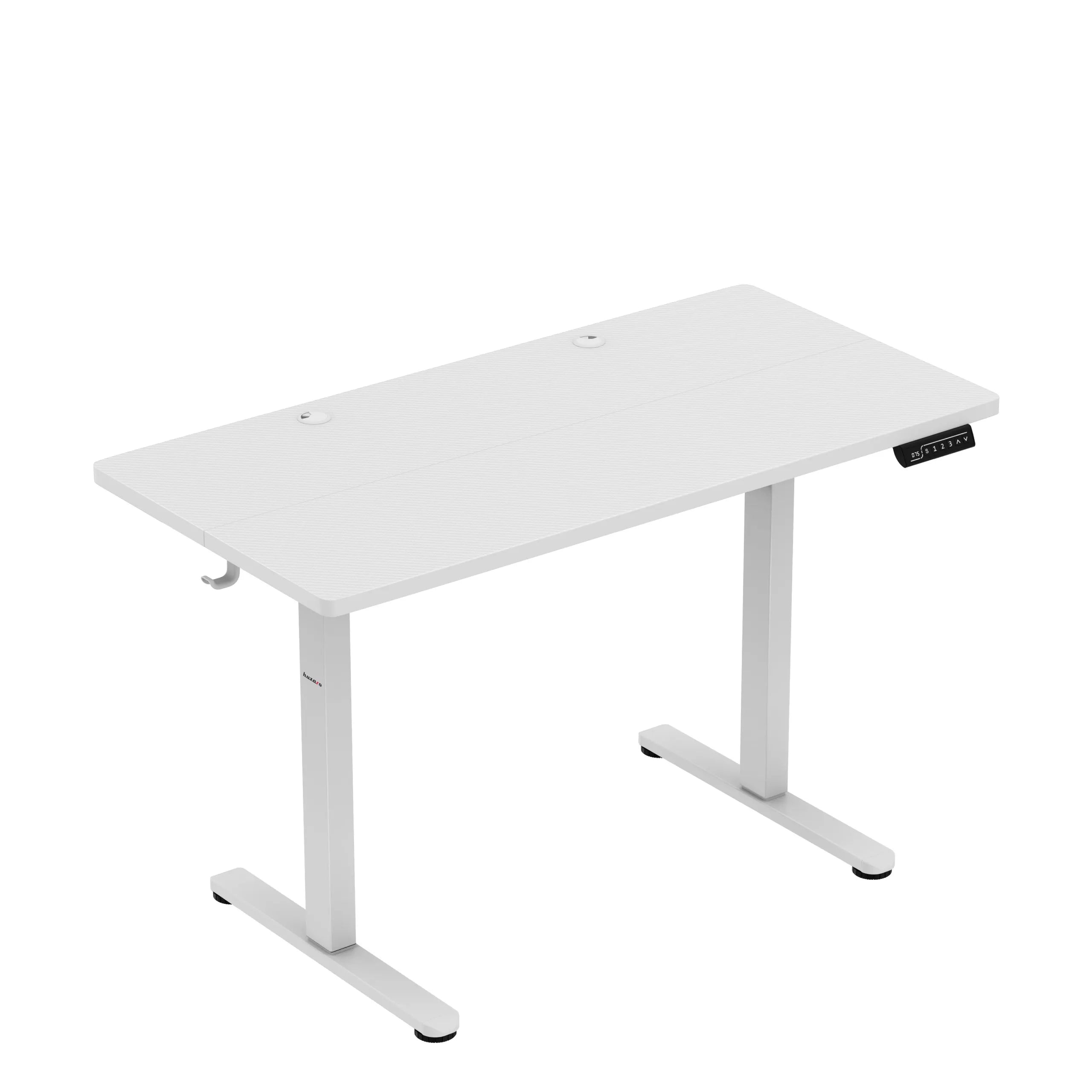 Scrivania da gaming regolabile elettricamente Huzaro Hero 8.1 White 120 cm