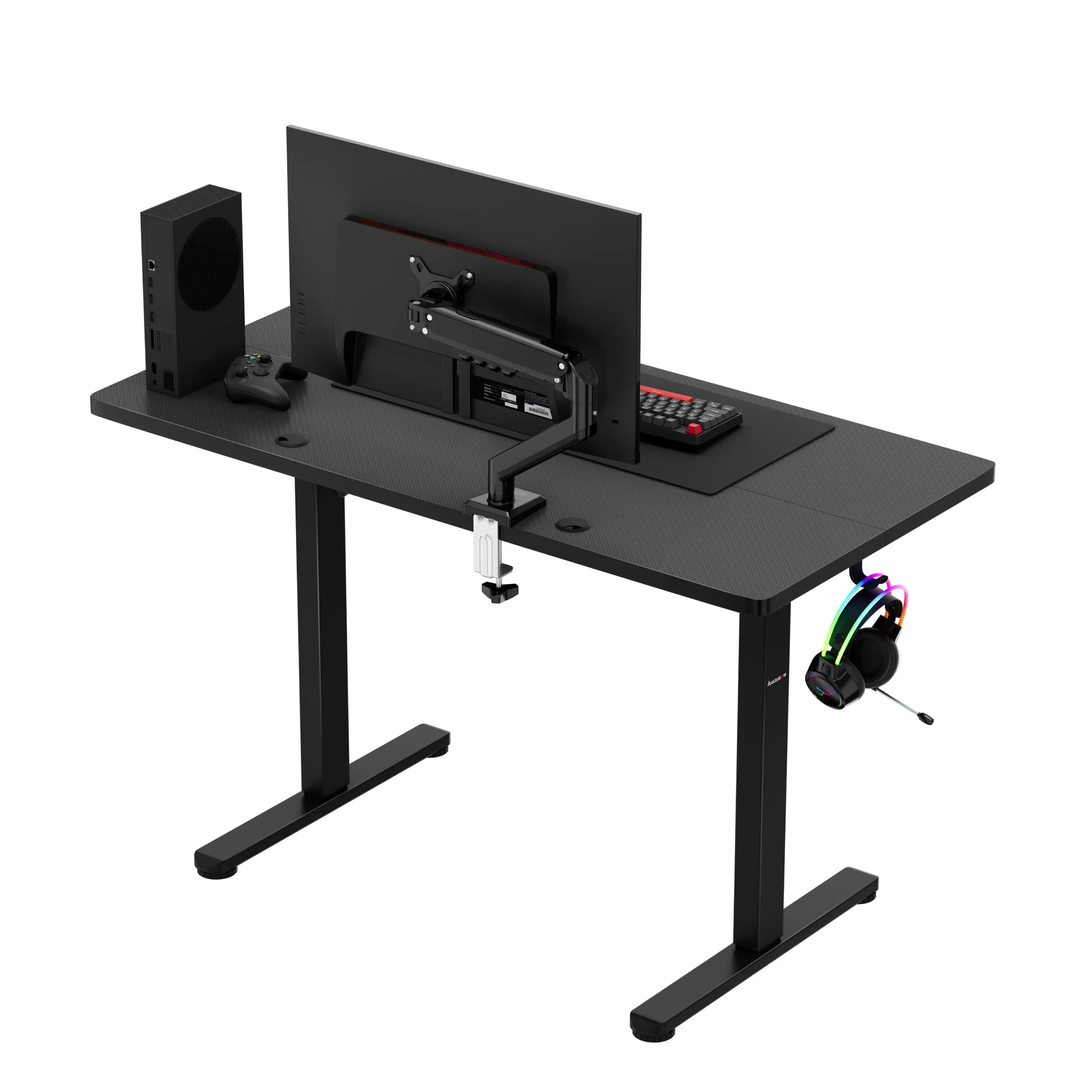 Scrivania da gaming regolabile elettricamente Huzaro Hero 8.1 Black 120 cm