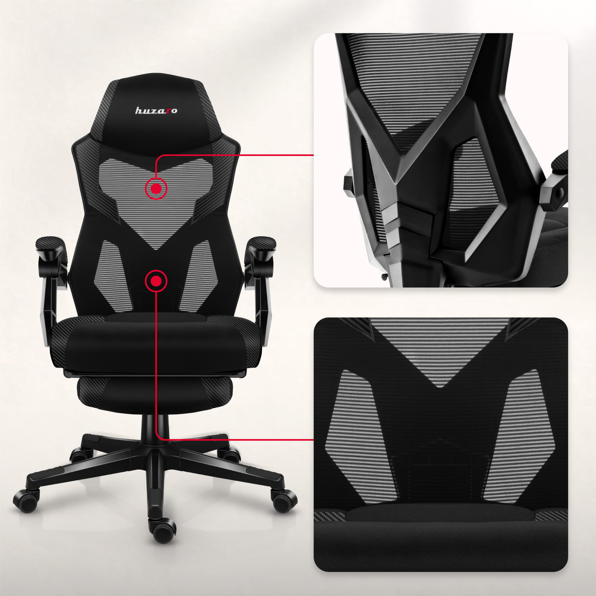 Poltrona da gaming Huzaro Combat 3.1 Carbon