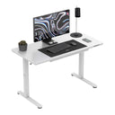 Scrivania regolabile elettricamente con piano in vetro Mark Adler Leader 8.5 White