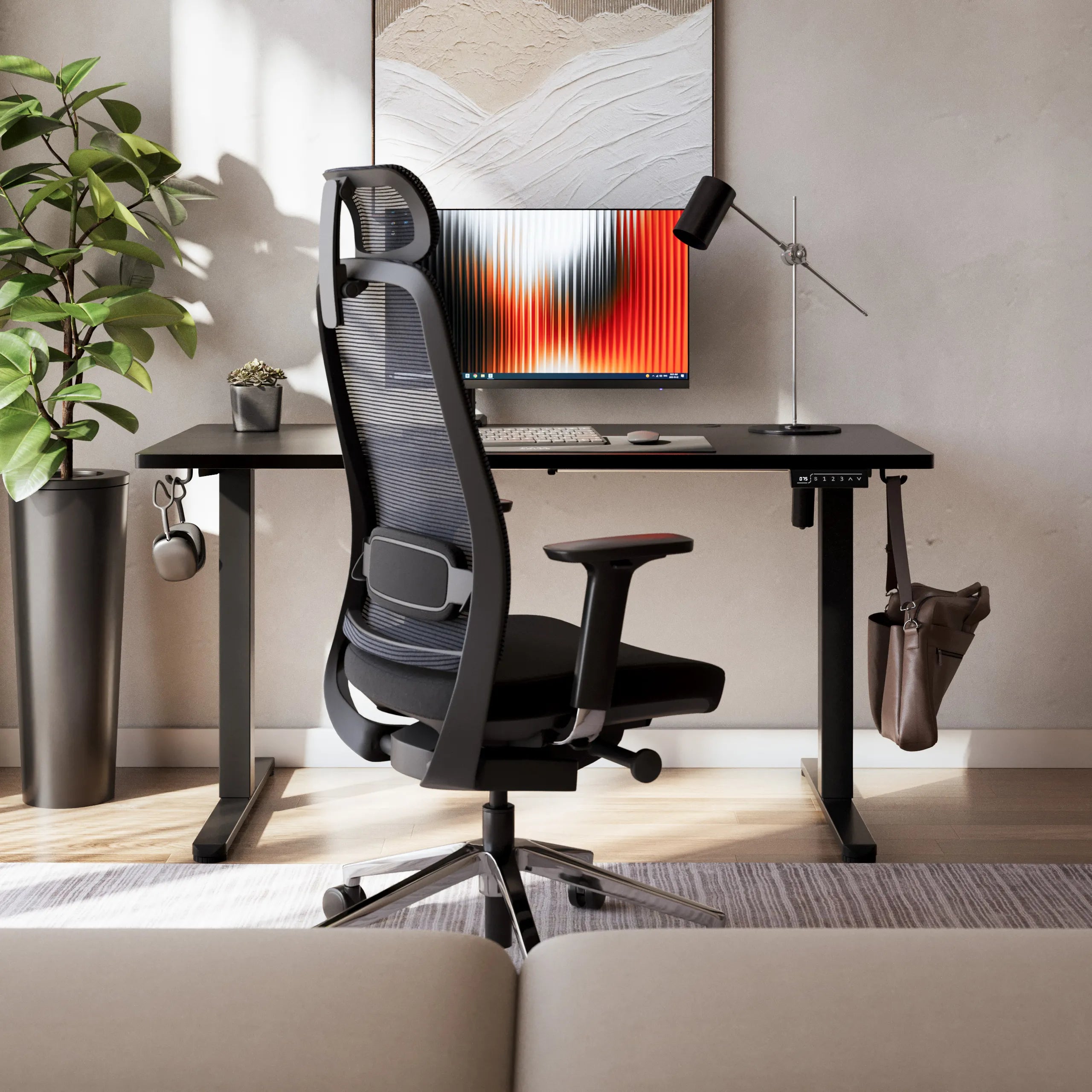 Scrivania regolabile elettricamente Mark Adler Leader 7.3 Black 140 cm