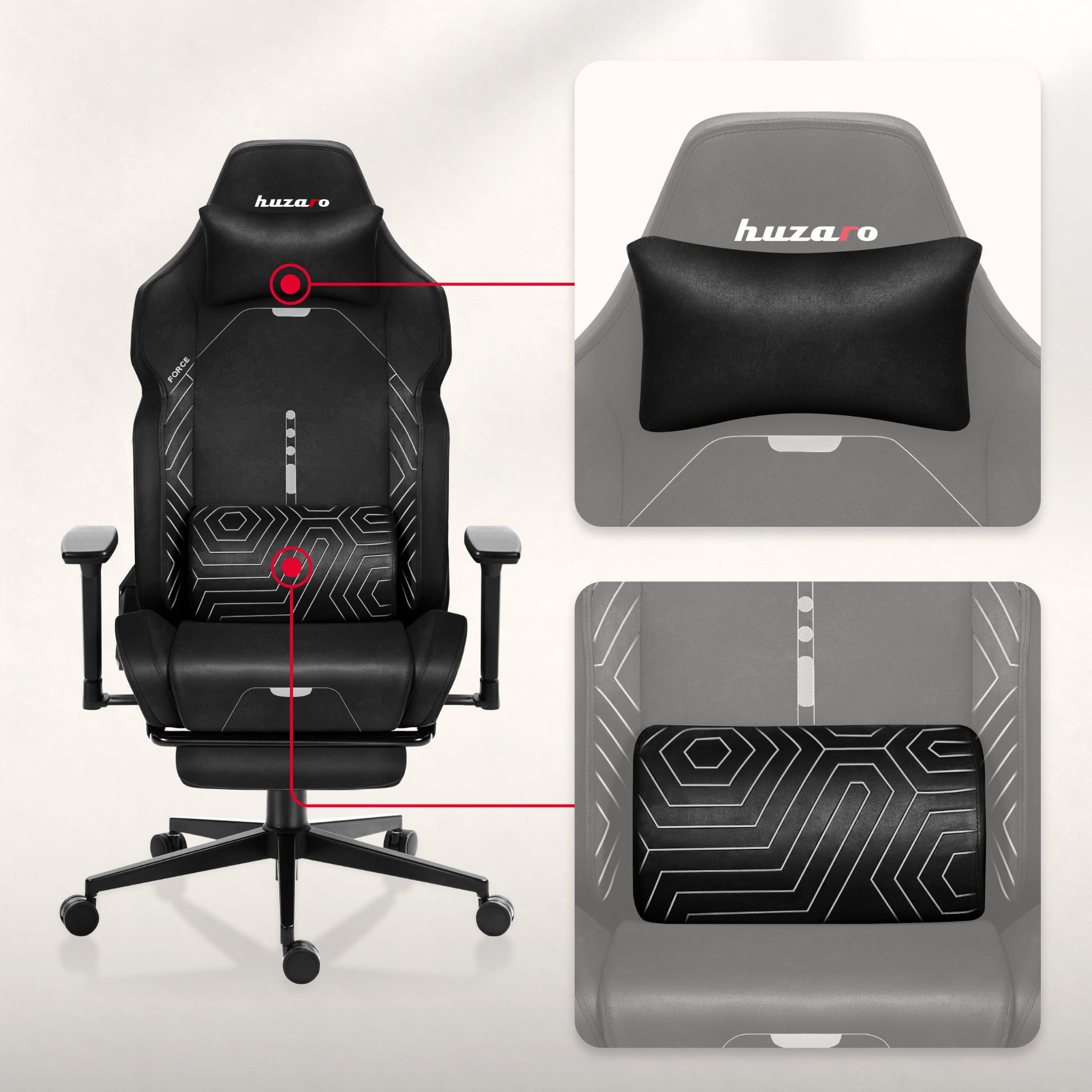 Poltrona da gaming HUZARO FORCE 8.1 Black
