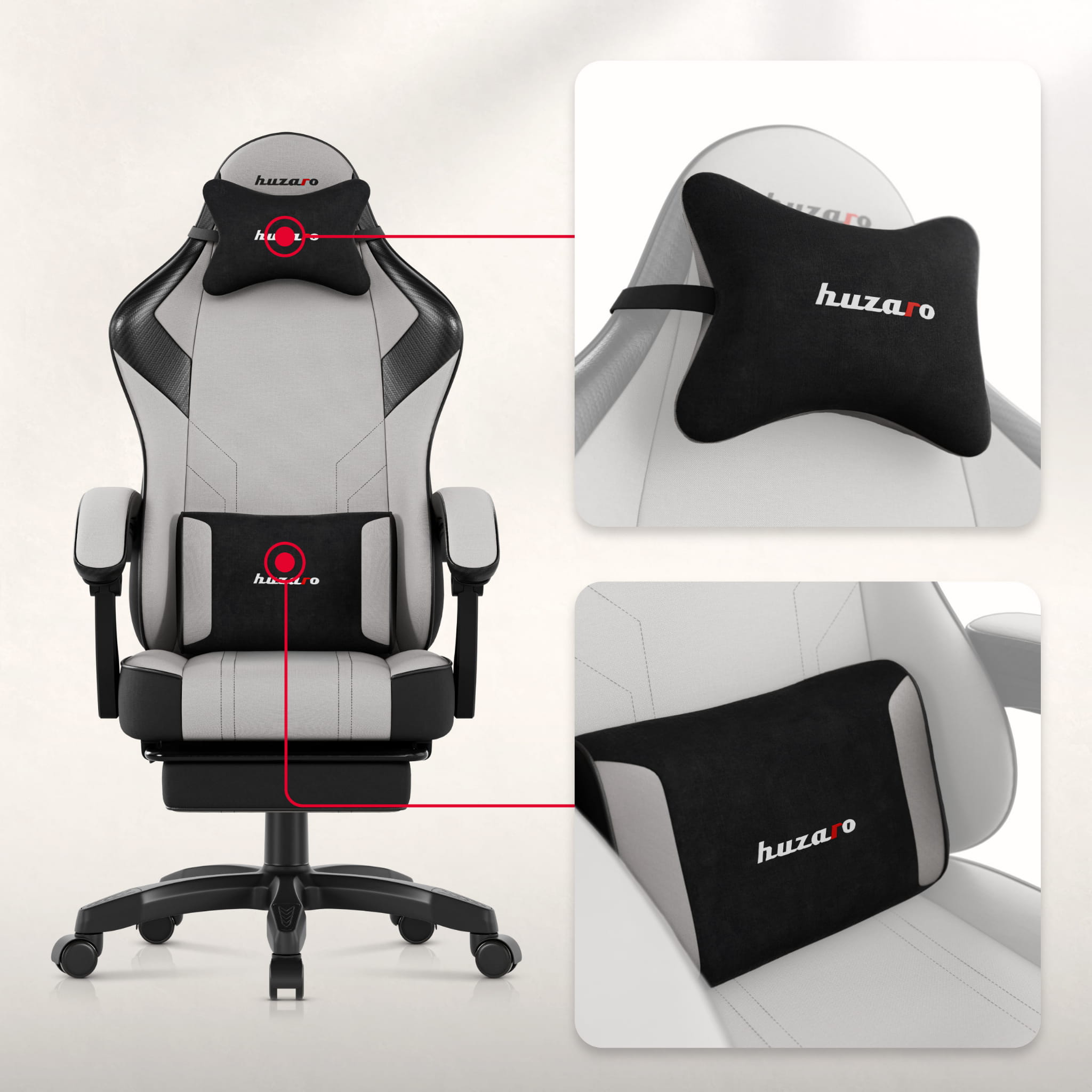 Poltrona da gaming Huzaro Force 3.7 Grey