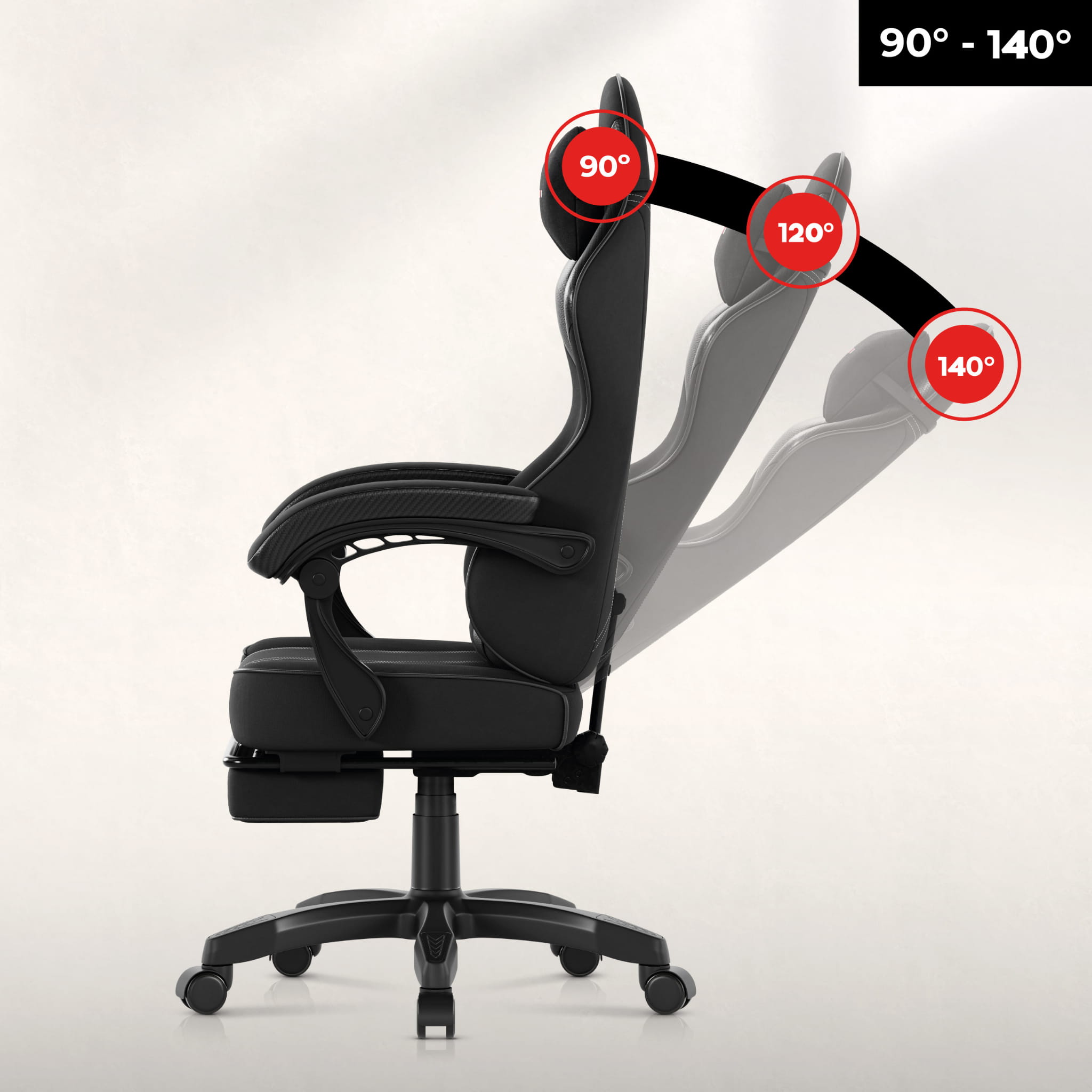 Poltrona da gaming Huzaro Force 3.7 Carbon Black