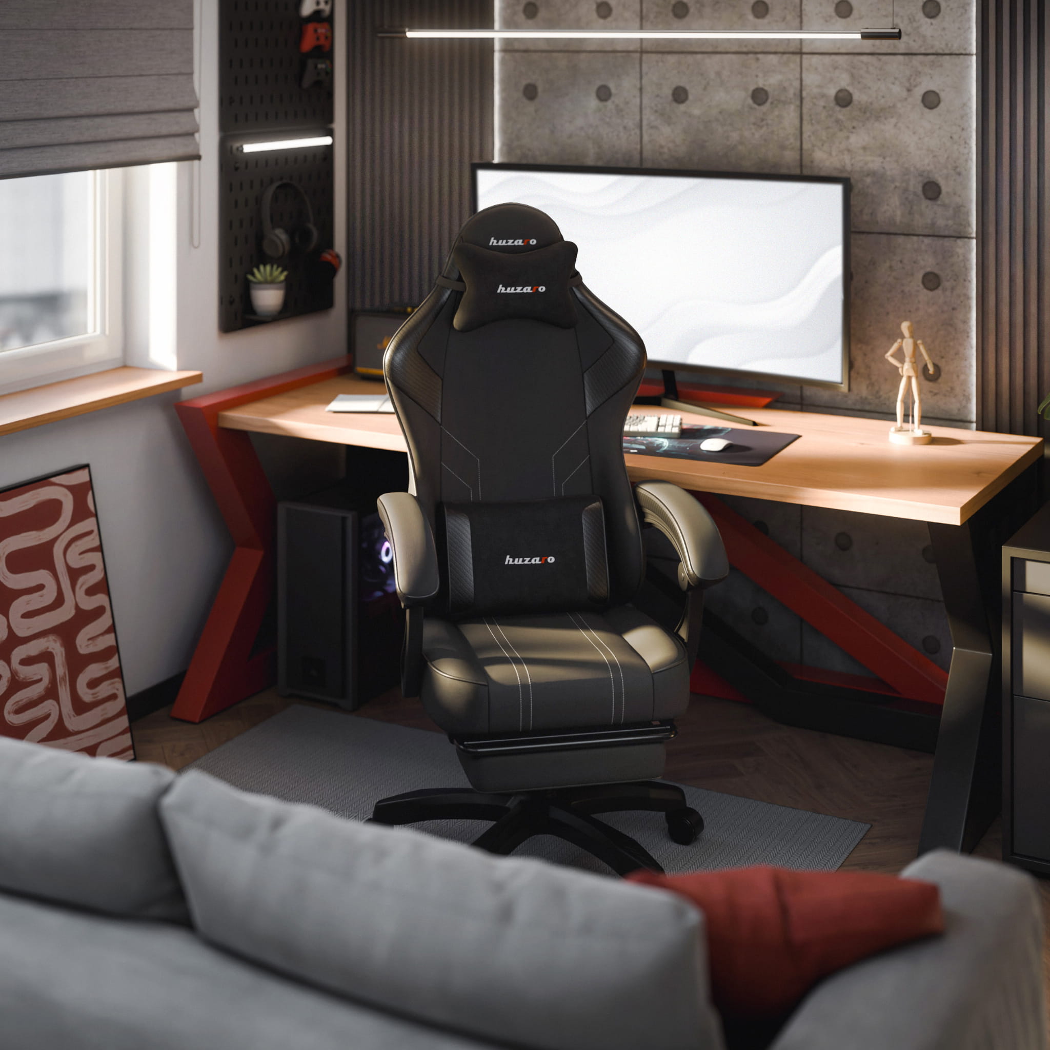Poltrona da gaming Huzaro Force 3.7 Carbon Black