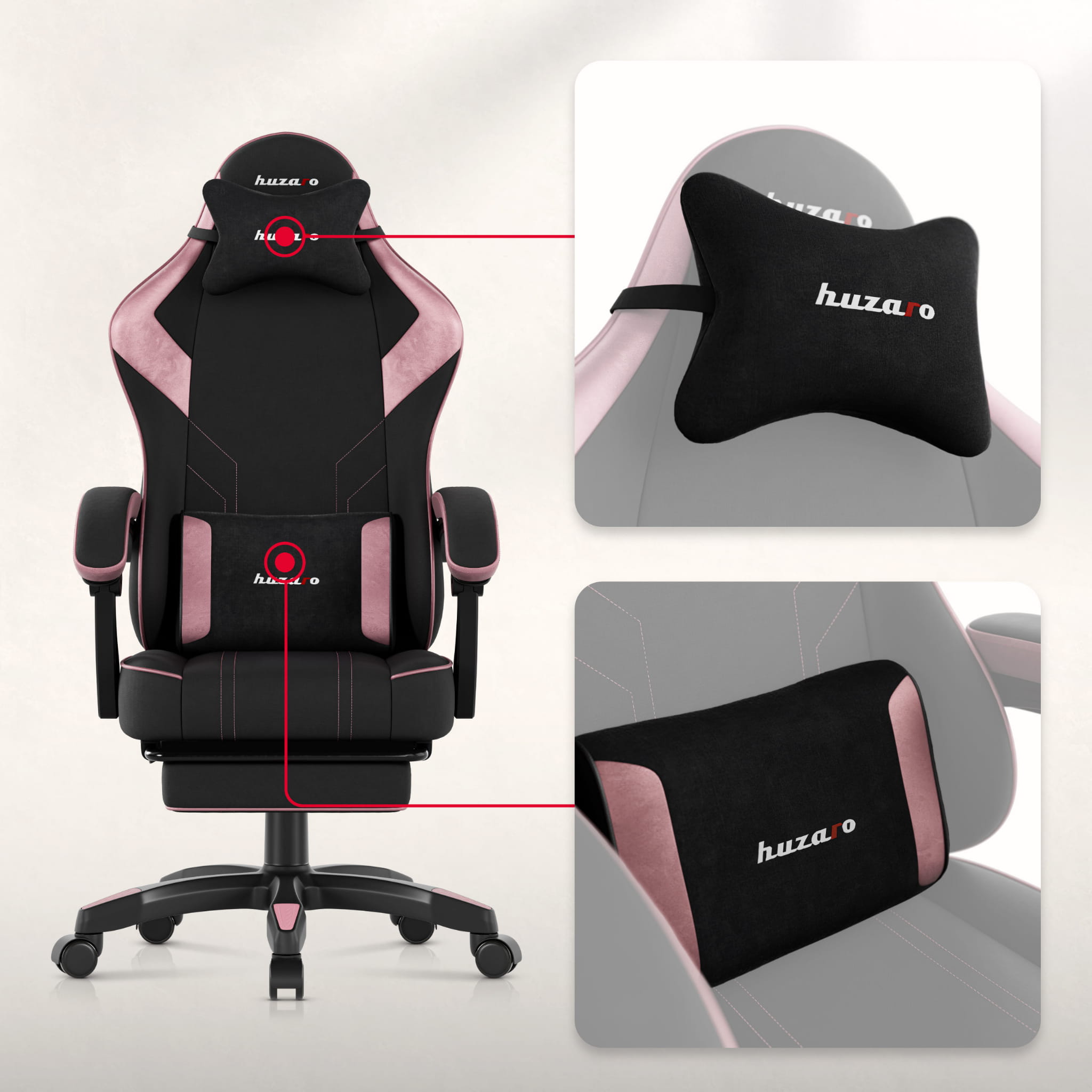 Poltrona da gaming Huzaro Force 3.7 Pink