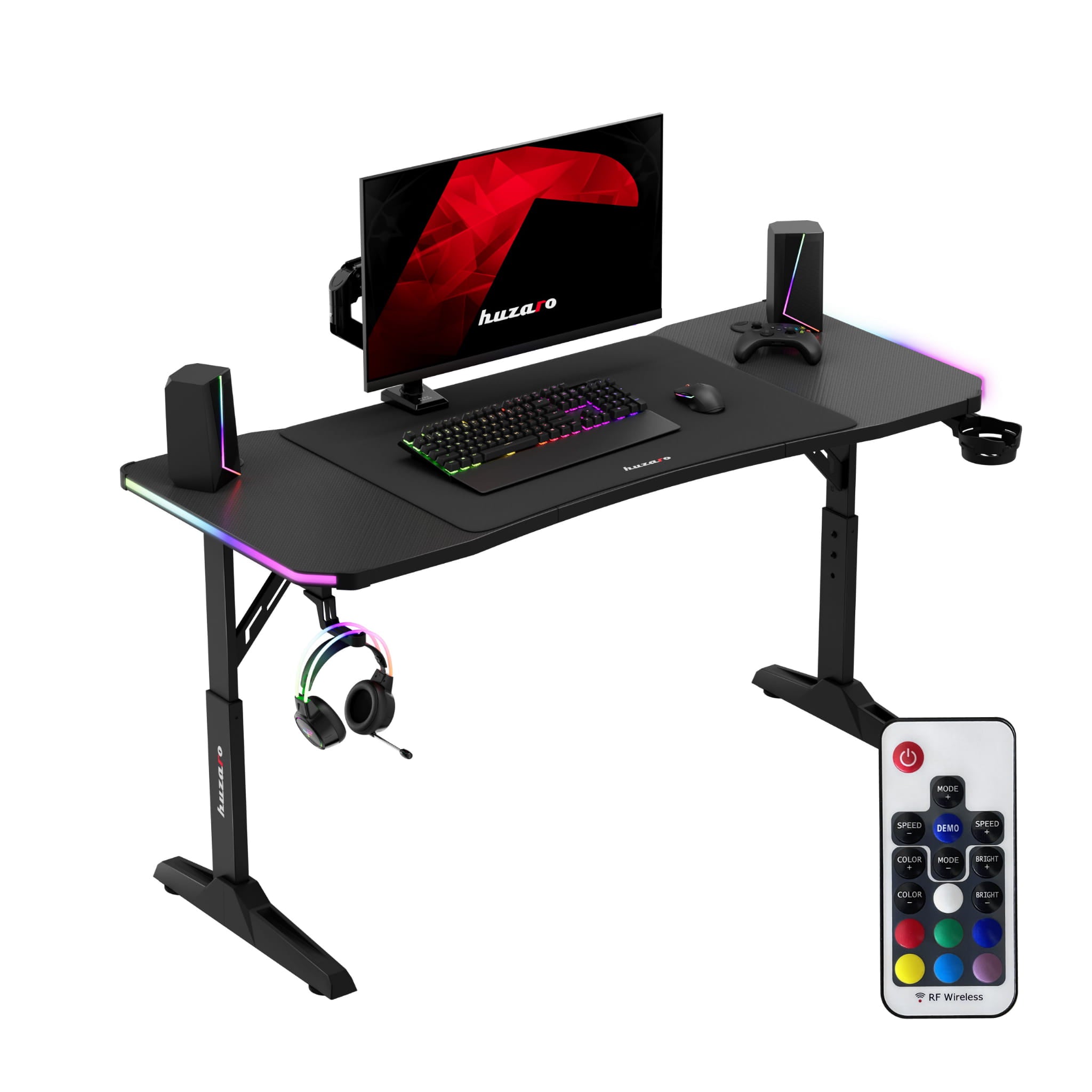 Scrivania da gaming Huzaro Hero 3.6 RGB LED Black 140 cm