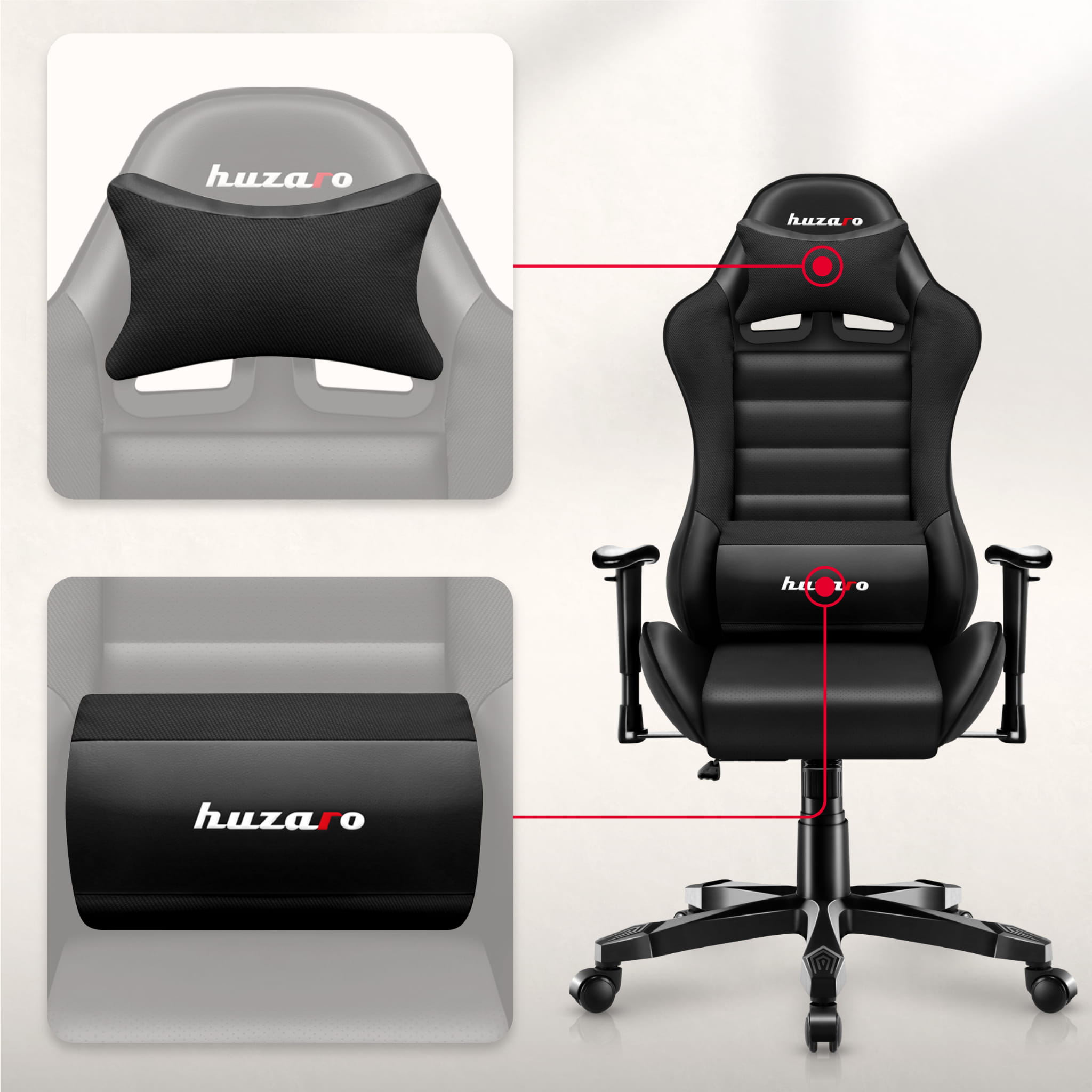 Poltrona da gaming per bambini Huzaro RANGER 6.0 Black