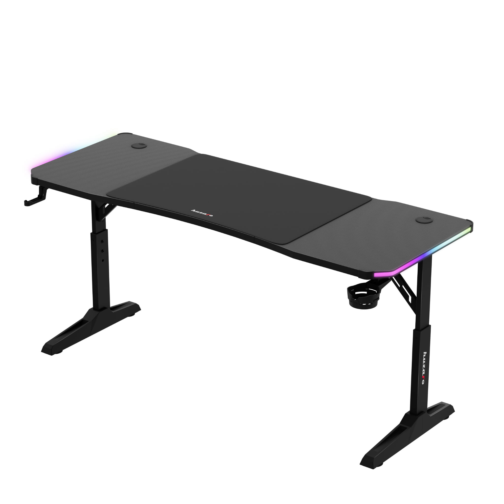 Scrivania da gaming Led Huzaro Hero 4.6 RGB Black 160 cm