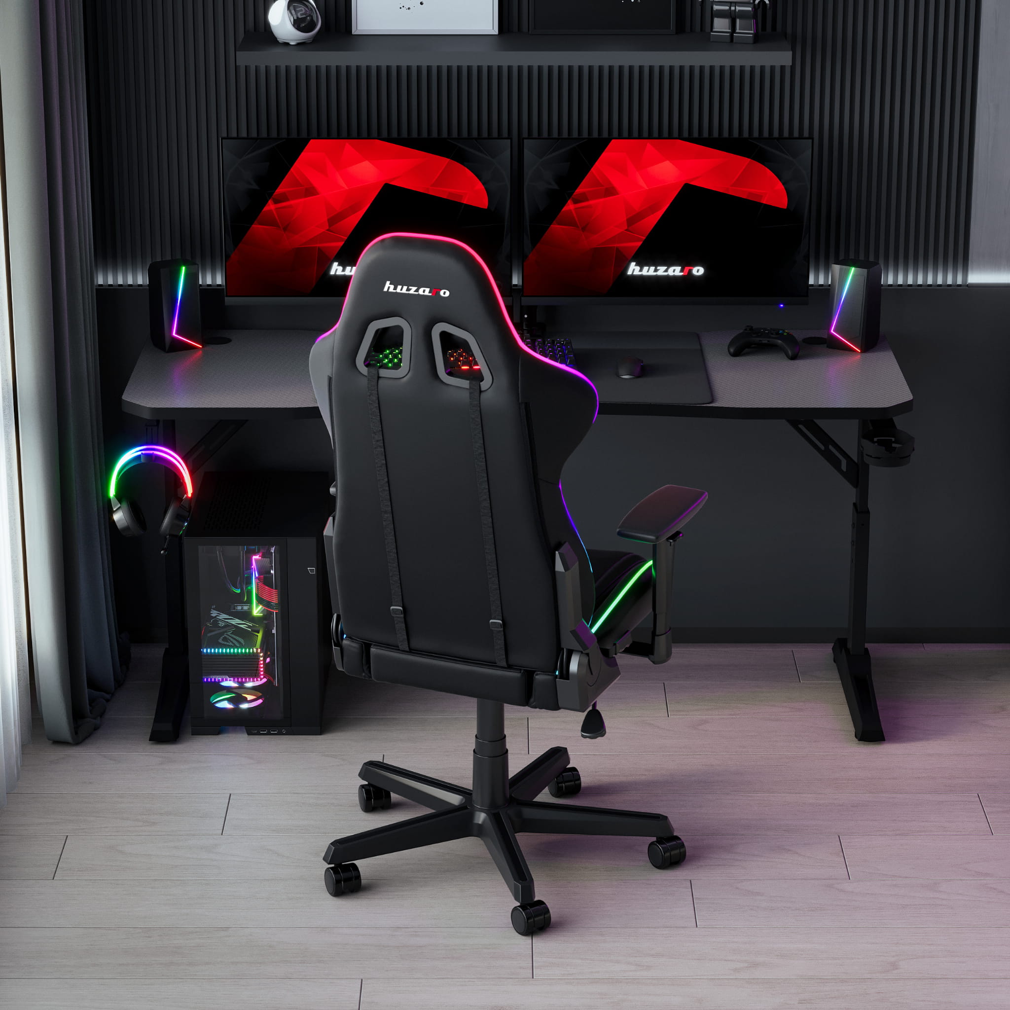 Scrivania da gaming Huzaro Hero 4.6 Black 160 cm