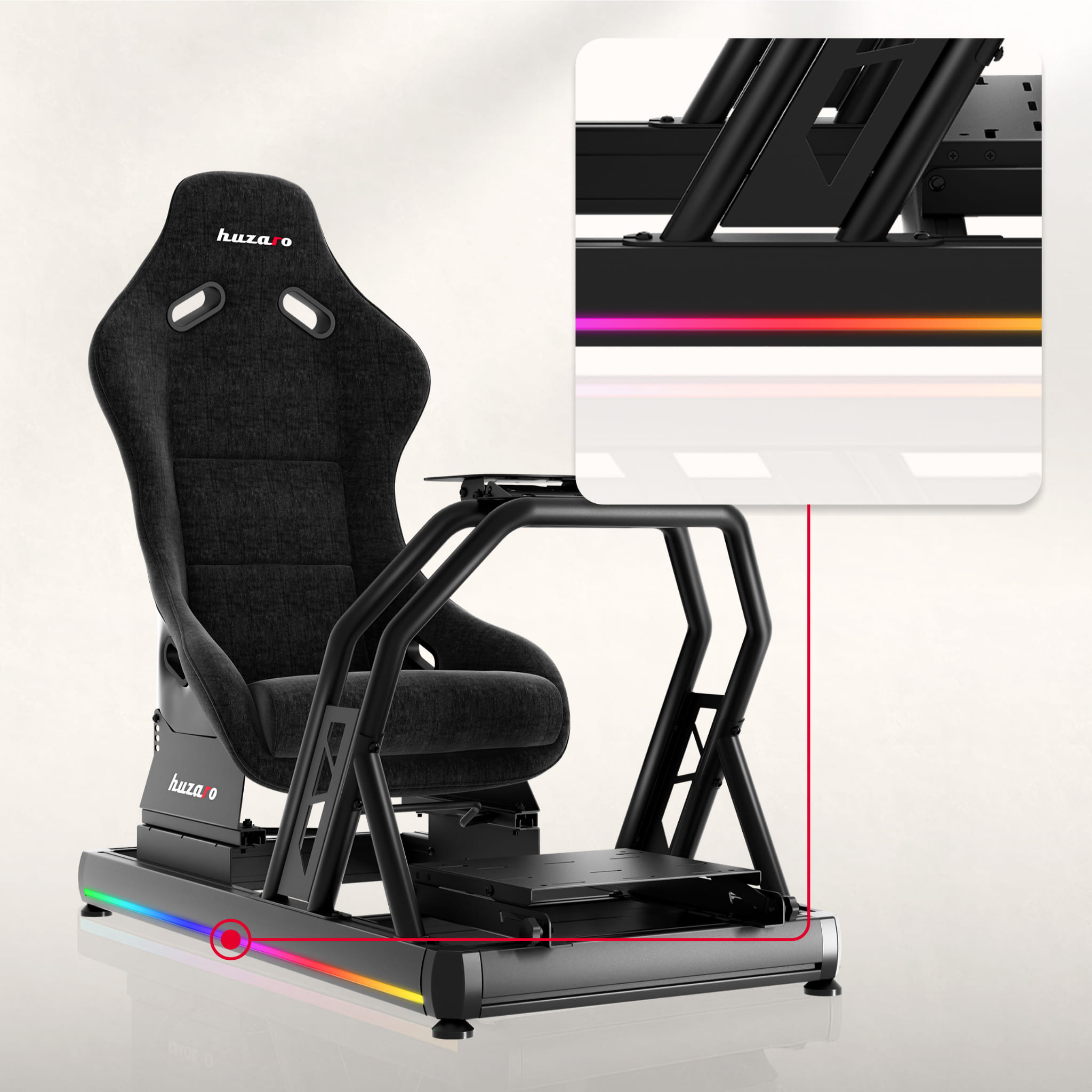 Cabina di pilotaggio da gara Huzaro Speed 9.0 per sim racing