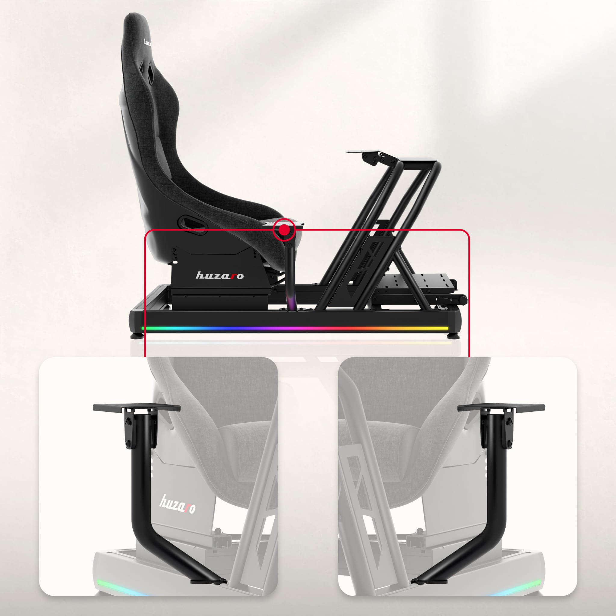 Cabina di pilotaggio da gara Huzaro Speed 9.0 per sim racing