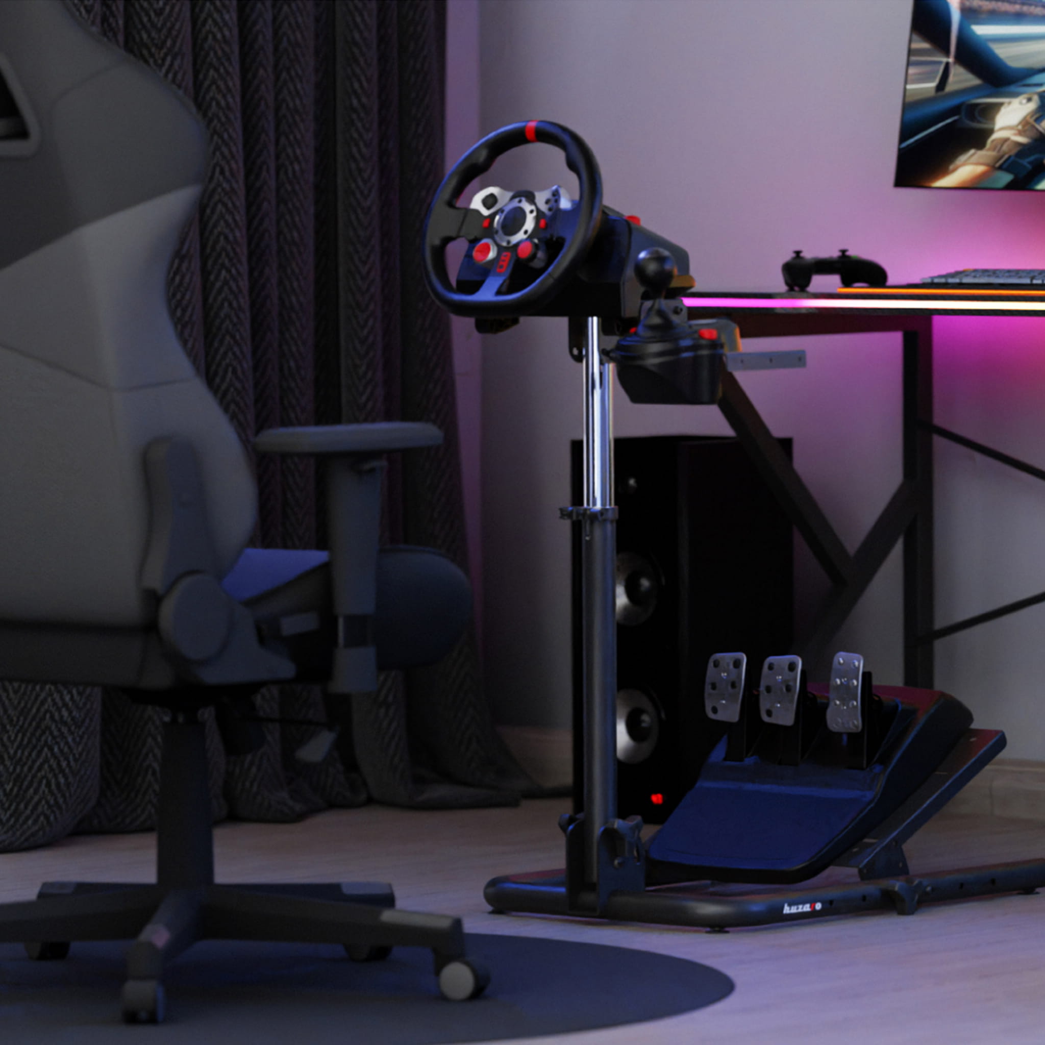 Supporto per volante Huzaro SPEED 2.0 per sim racing