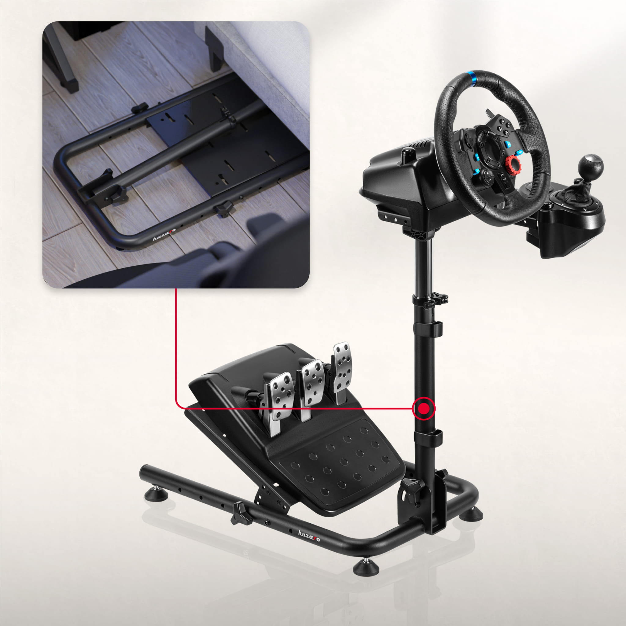 Supporto per volante Huzaro SPEED 2.0 per sim racing