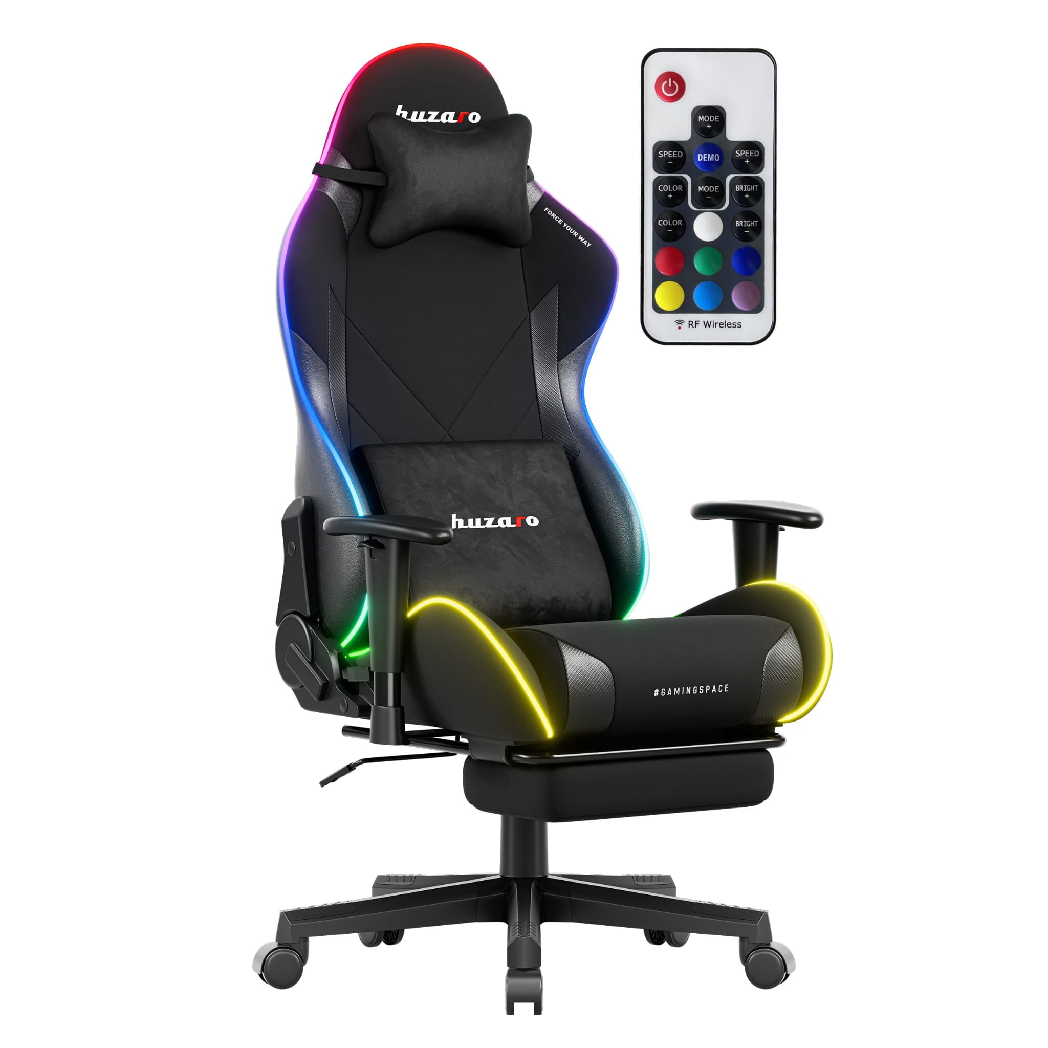 Poltrona da gaming LED Huzaro Force 5.7 Black RGB