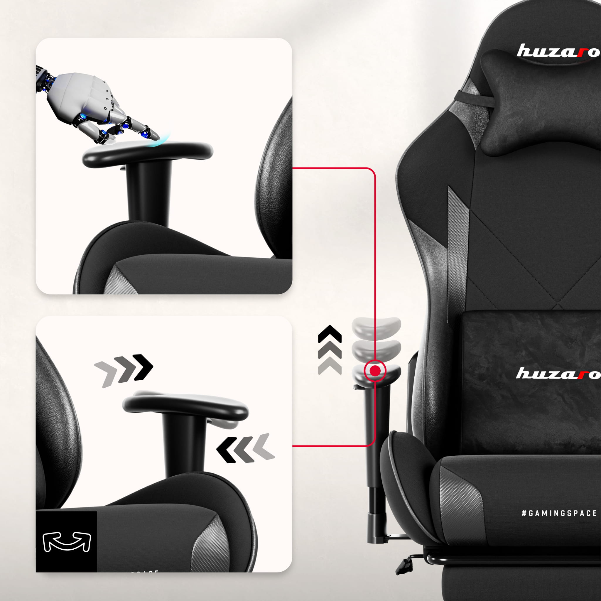 Poltrona da gaming Huzaro Force 5.7 Black