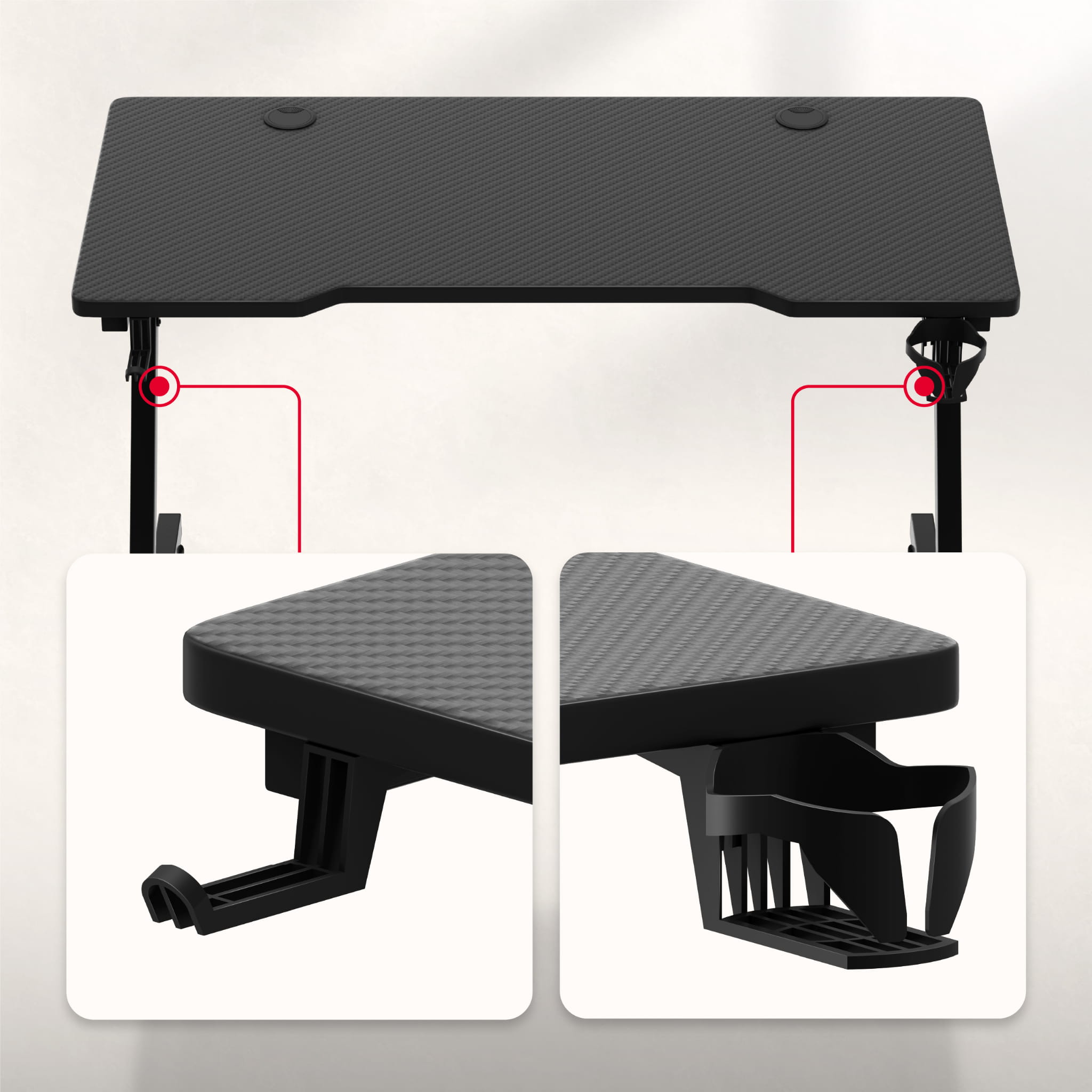 Scrivania da gaming Huzaro Hero 2.5 Black 120 cm