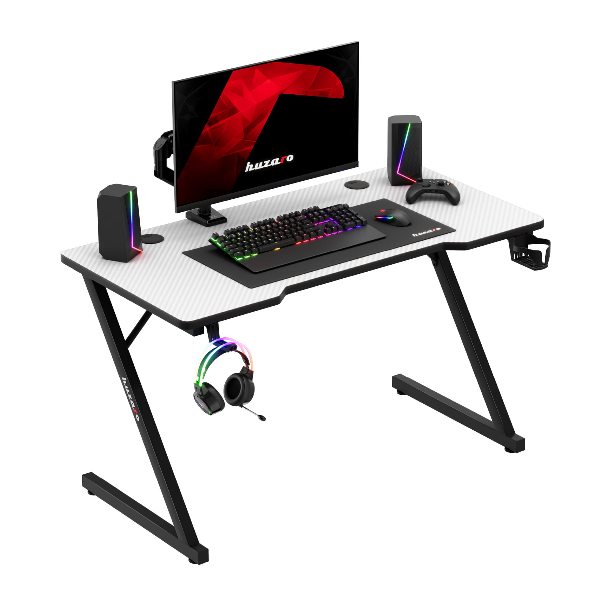 Scrivania da gaming Huzaro Hero 2.5 White 120 cm