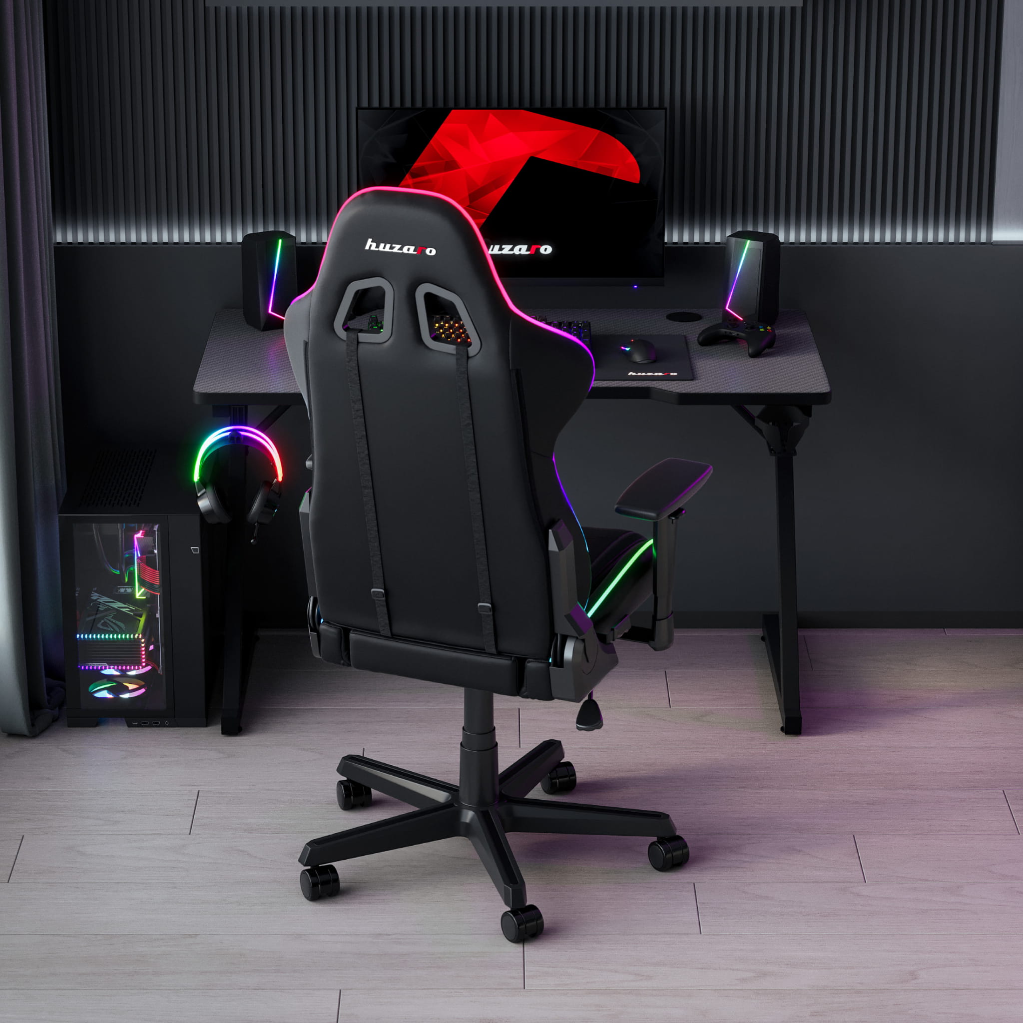 Scrivania da gaming Huzaro Hero 2.5 Black 120 cm