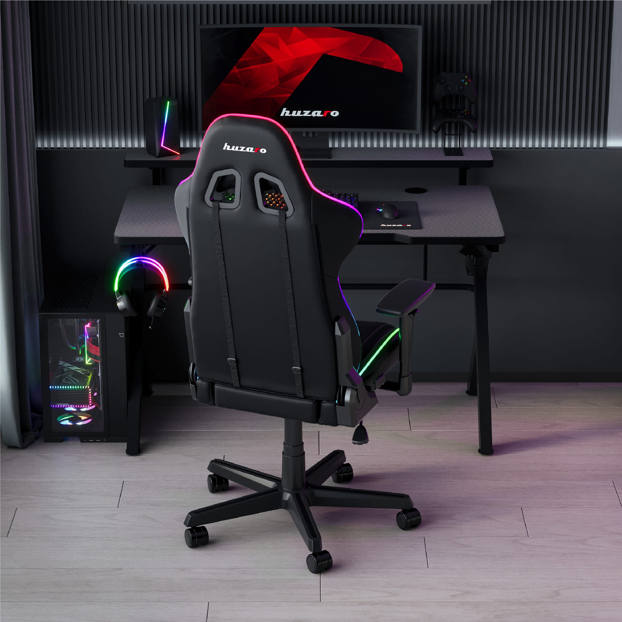 Scrivania da gaming Huzaro Hero 5.0 Black 120 cm