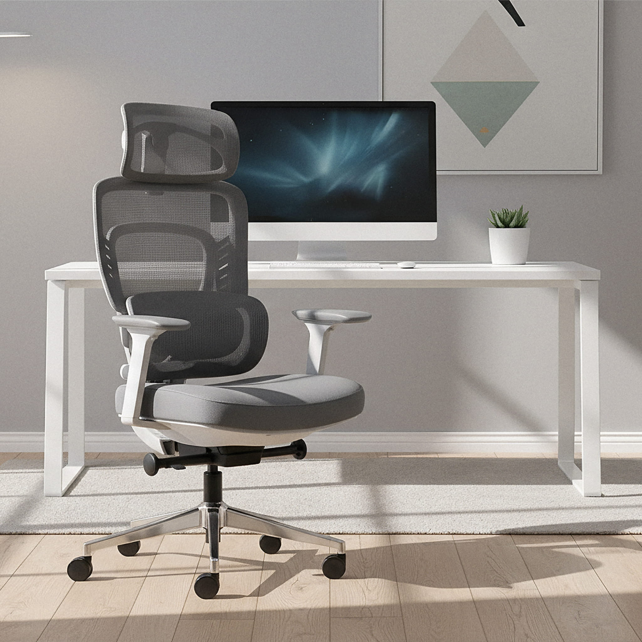 Poltrona da ufficio con funzione massaggio Mark Adler Visioner 6.1 Grey