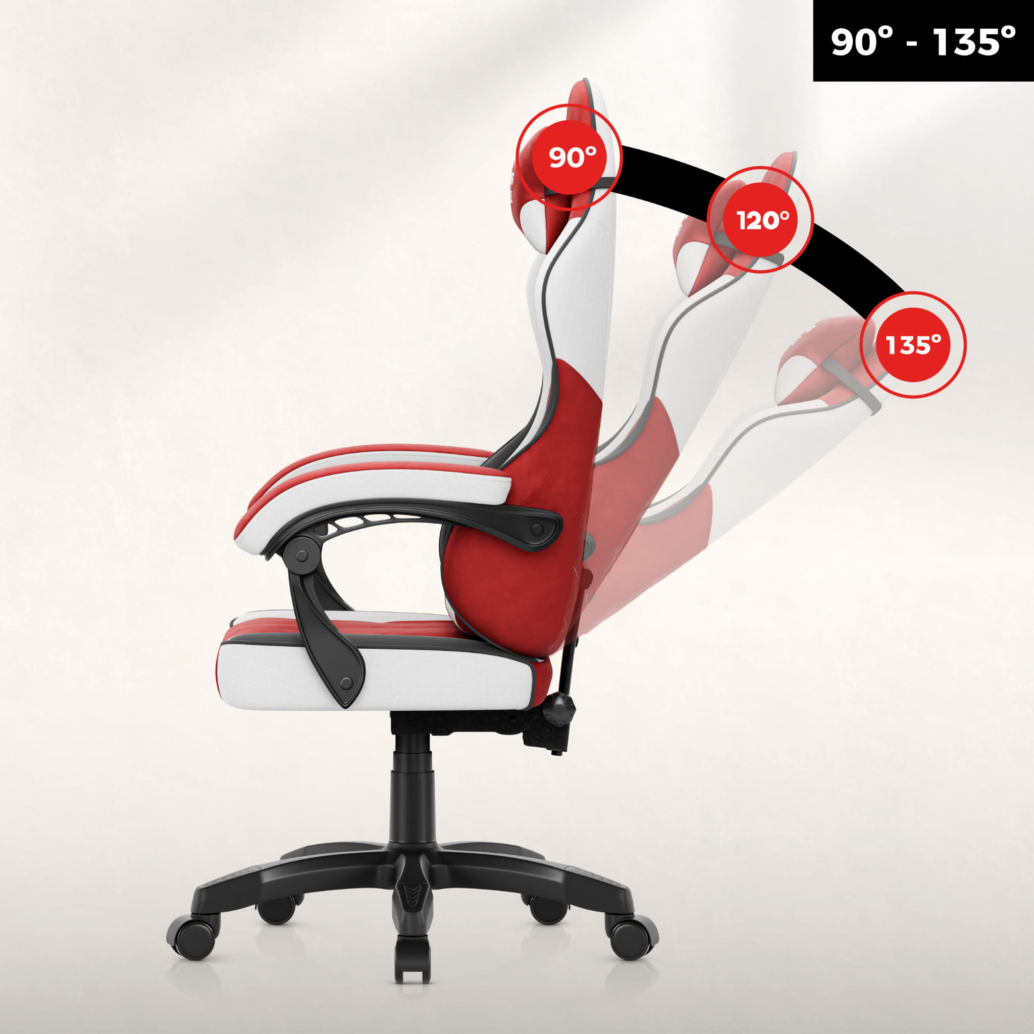 Poltrona da gaming in velluto Huzaro Force 2.7 Red
