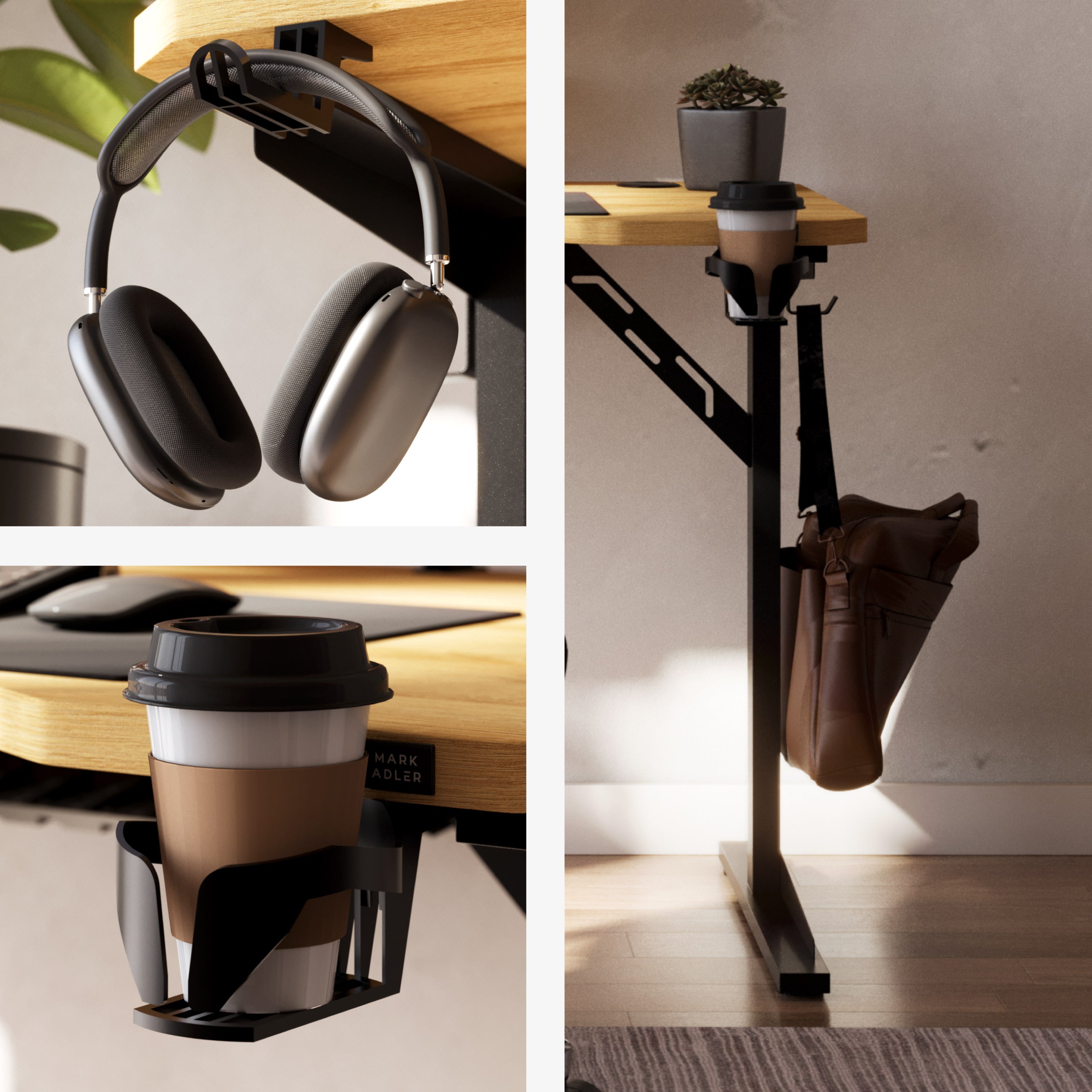 Scrivania per computer con ripiano Mark Adler Leader 5.1 Oak  115 cm