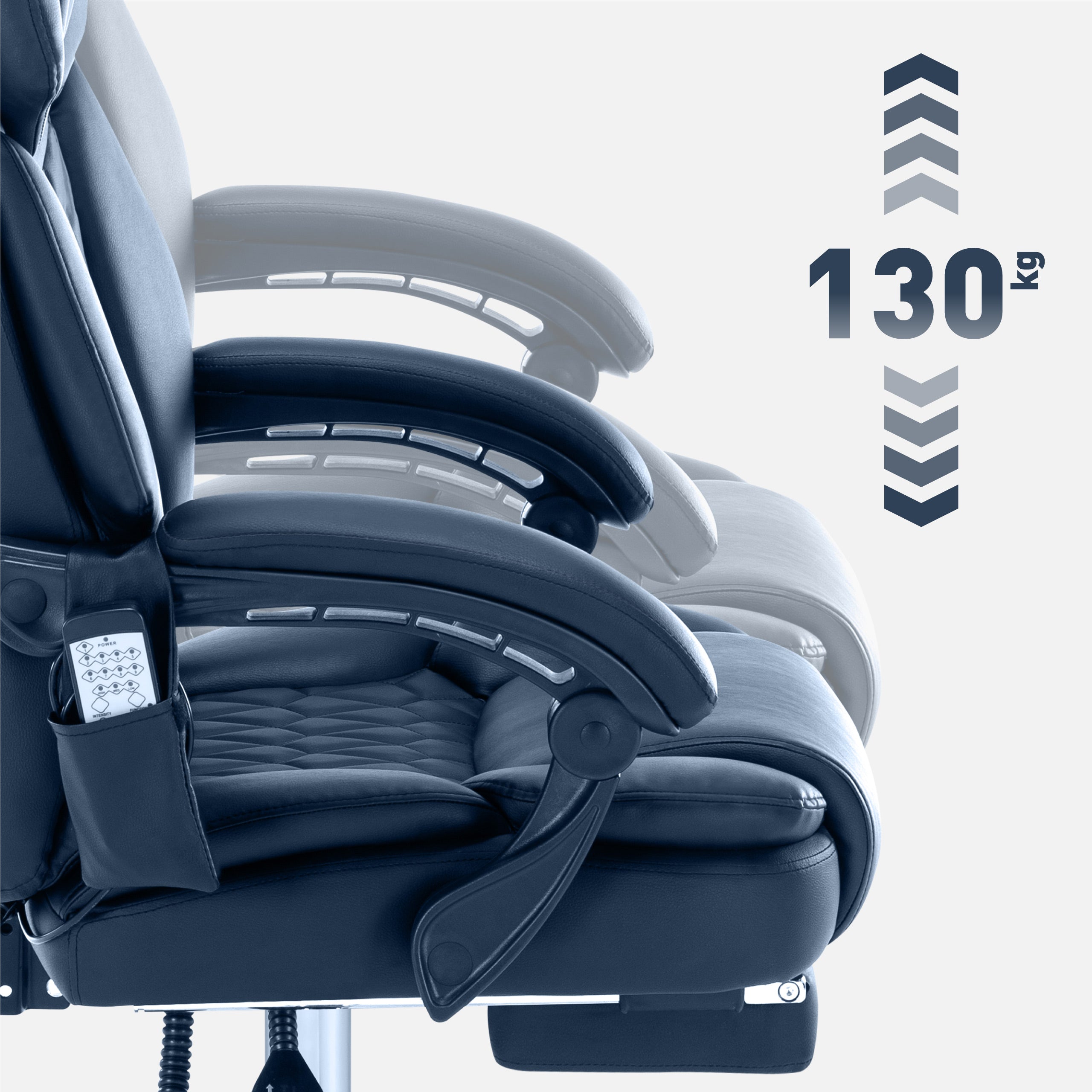 Poltrona da ufficio con funzione massaggio e poggiapiedi Mark Adler Boss 6.0