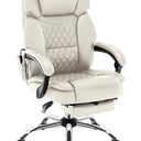 Poltrona da ufficio con funzione massaggio e poggiapiedi Mark Adler Boss 6.0 Beige